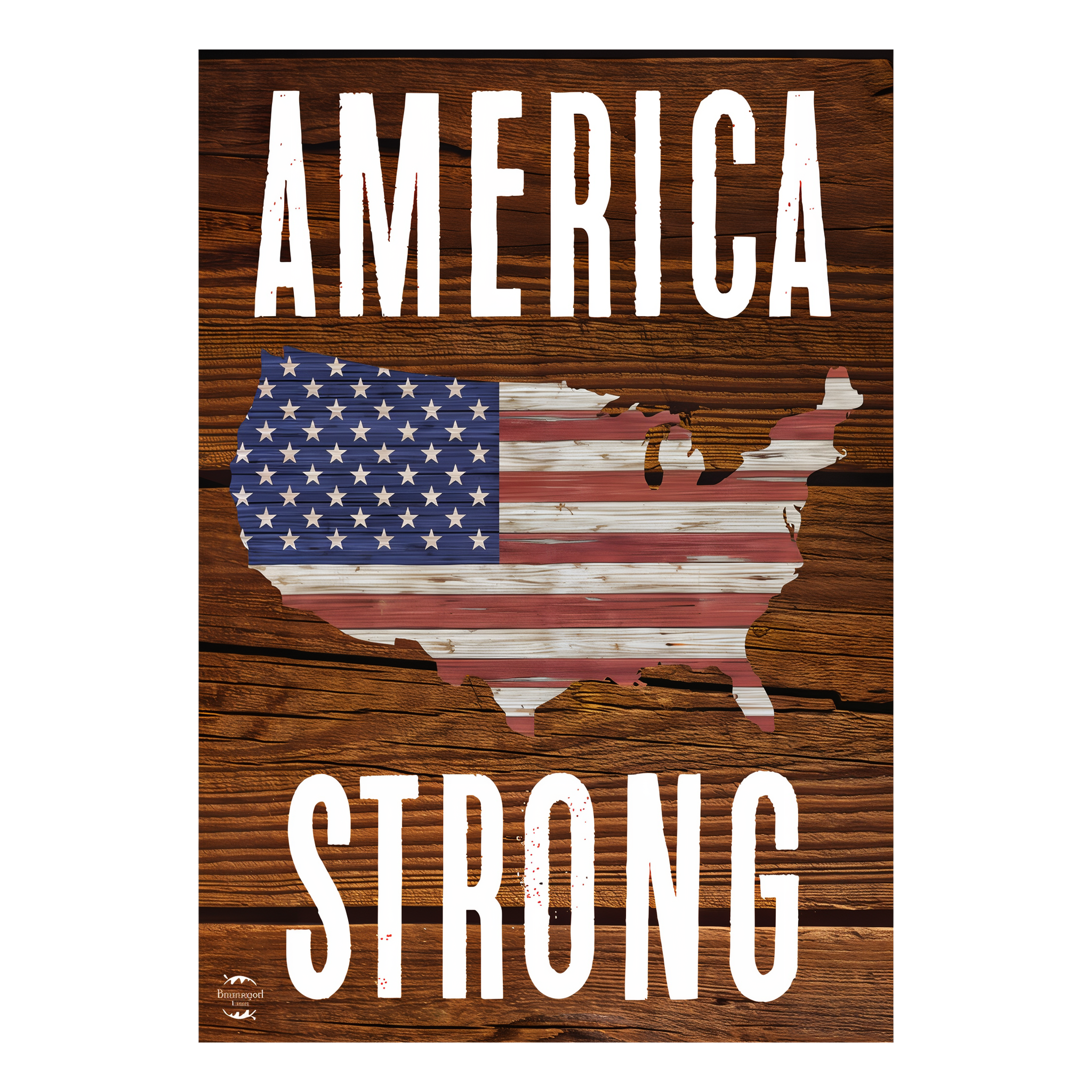 Briarwood Lane America Strong Patriotic Double-Sided Garden Flag -- detail view