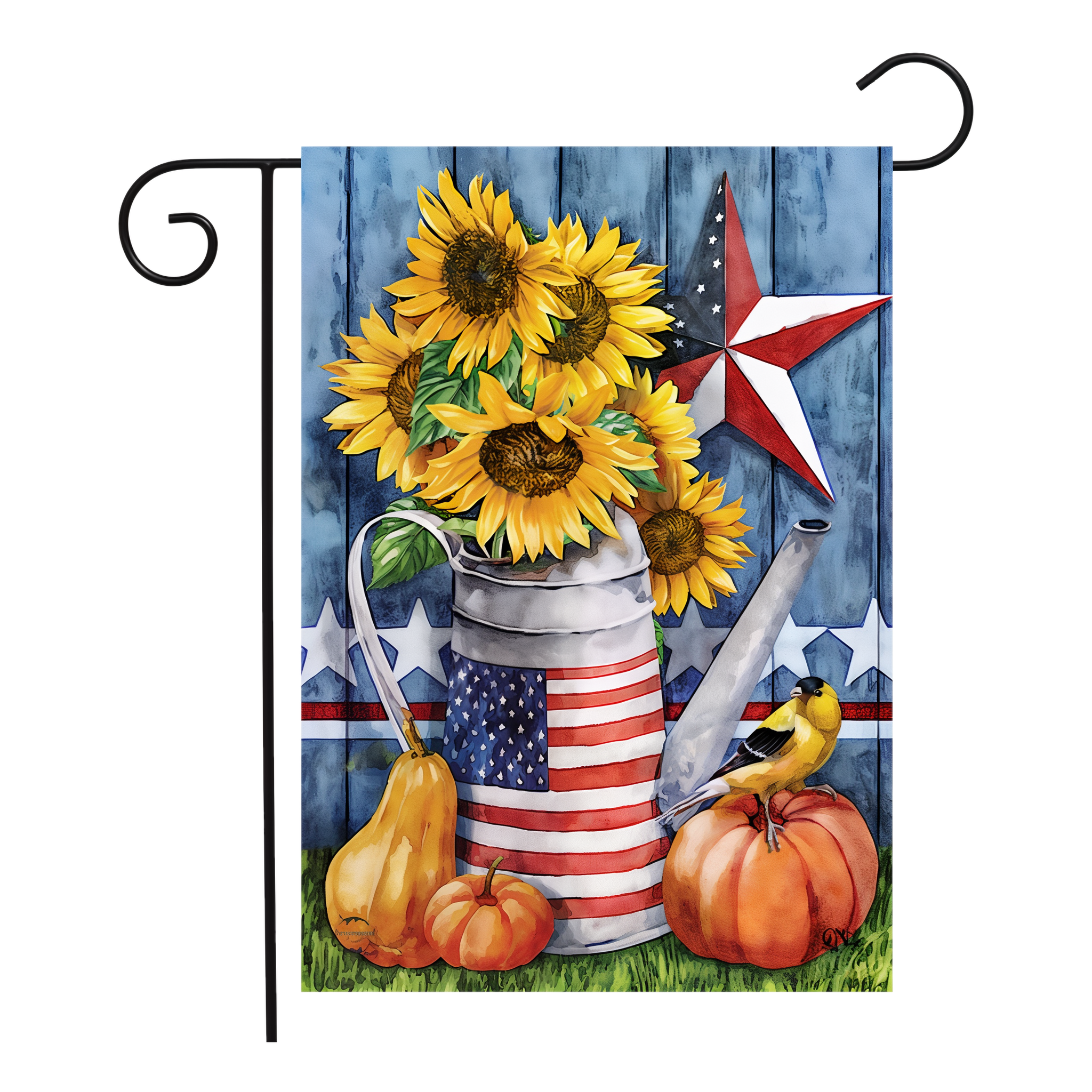 Briarwood Lane American Autumn Farmhouse Garden Flag -- 12