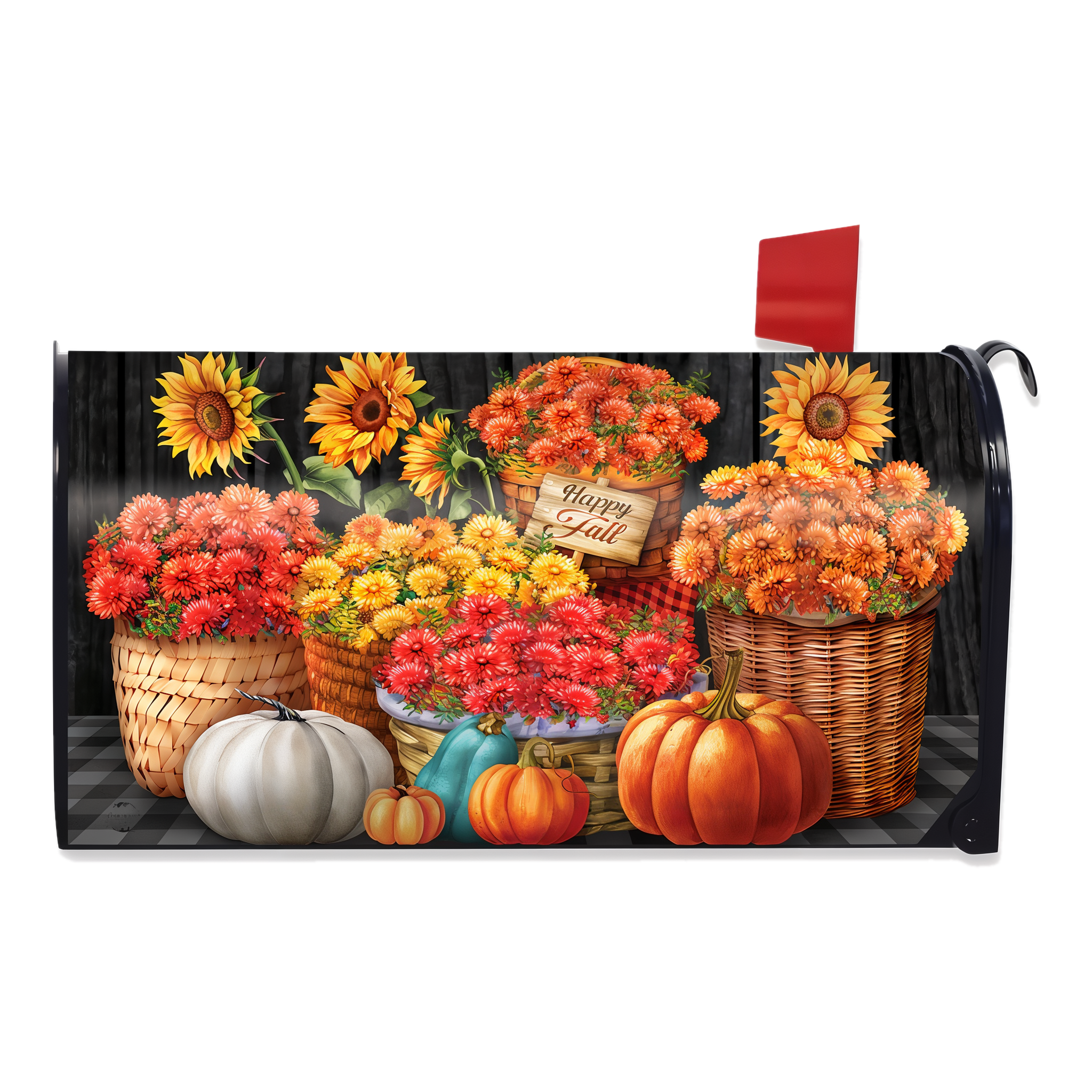Briarwood Lane Baskets of Mums Mailbox Cover