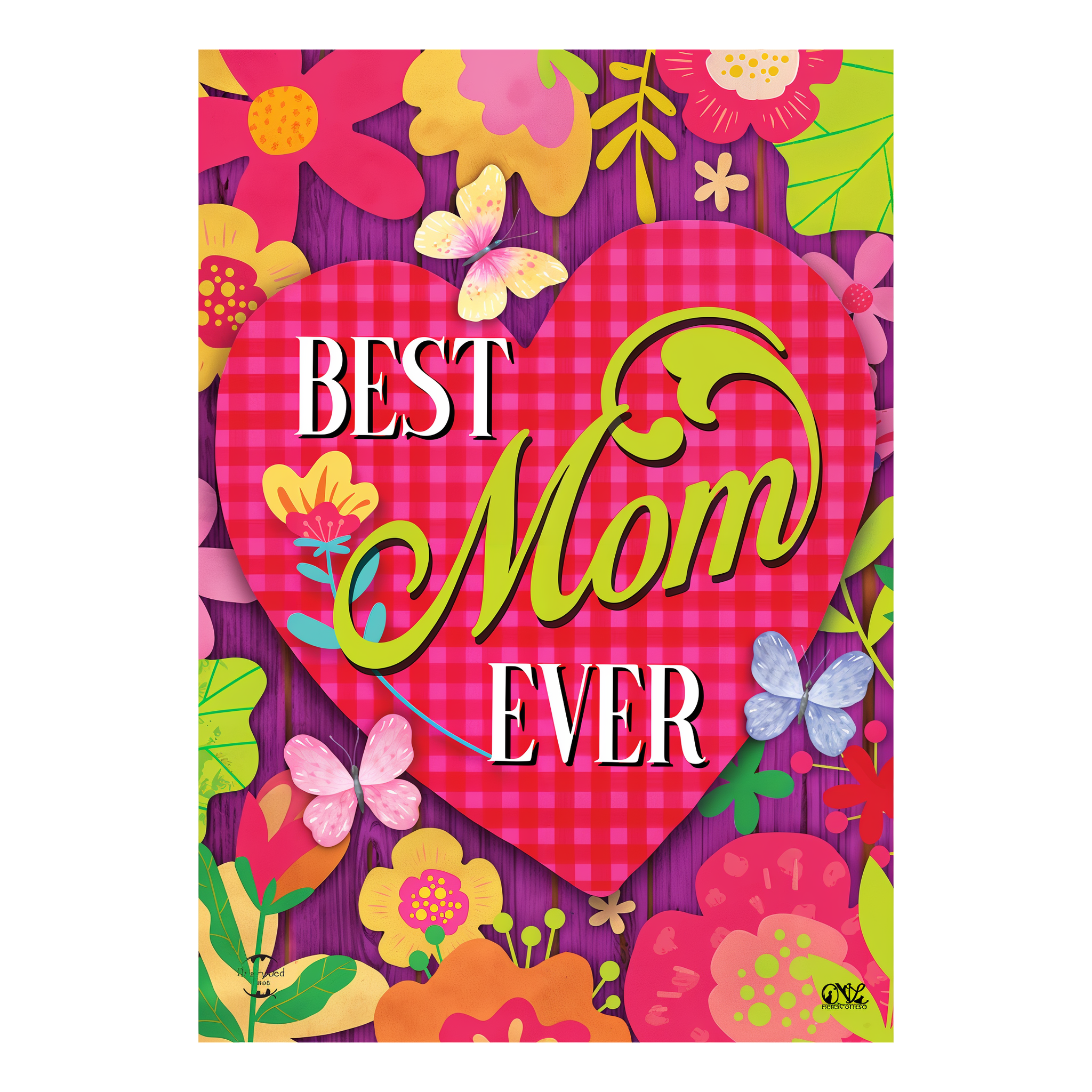 Briarwood Lane Best Mom Ever Mother's Day Garden Flag -- detail view