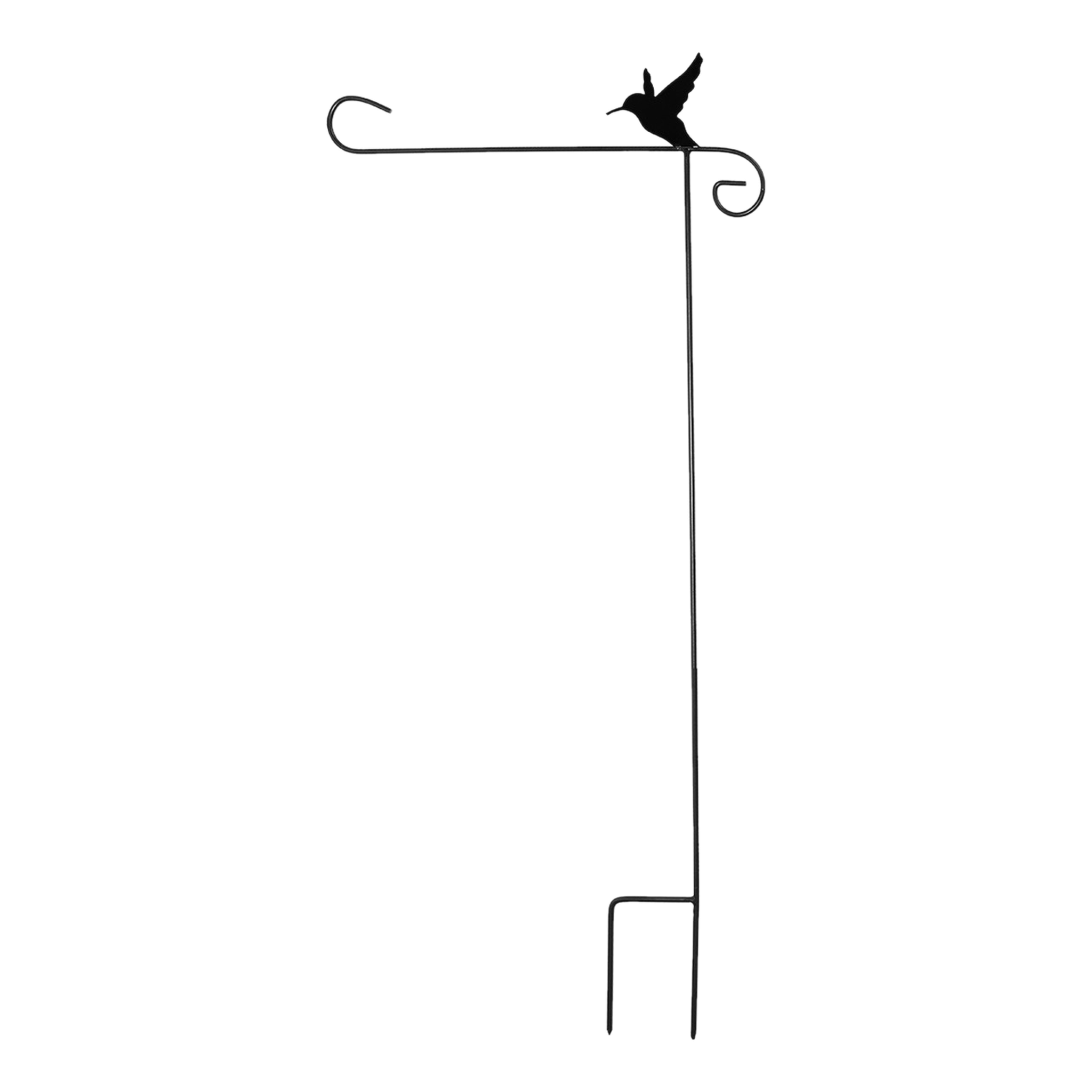 Briarwood Lane Briarwood Lane Wrought Iron Hummingbird Garden Flag Stand Holder