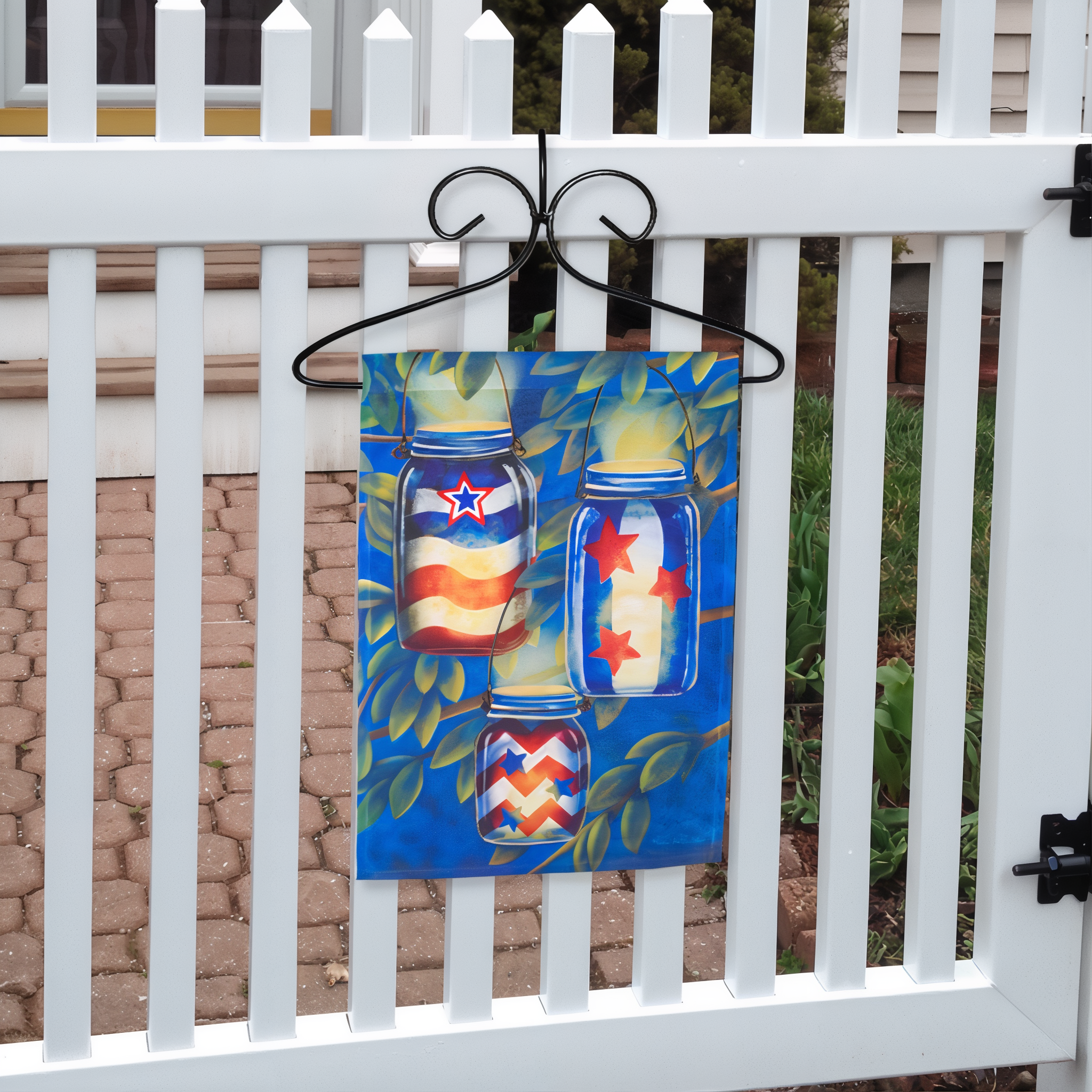 Briarwood Lane Briarwood Lane Wrought Iron One Piece Garden Flag Hanger -- detail view