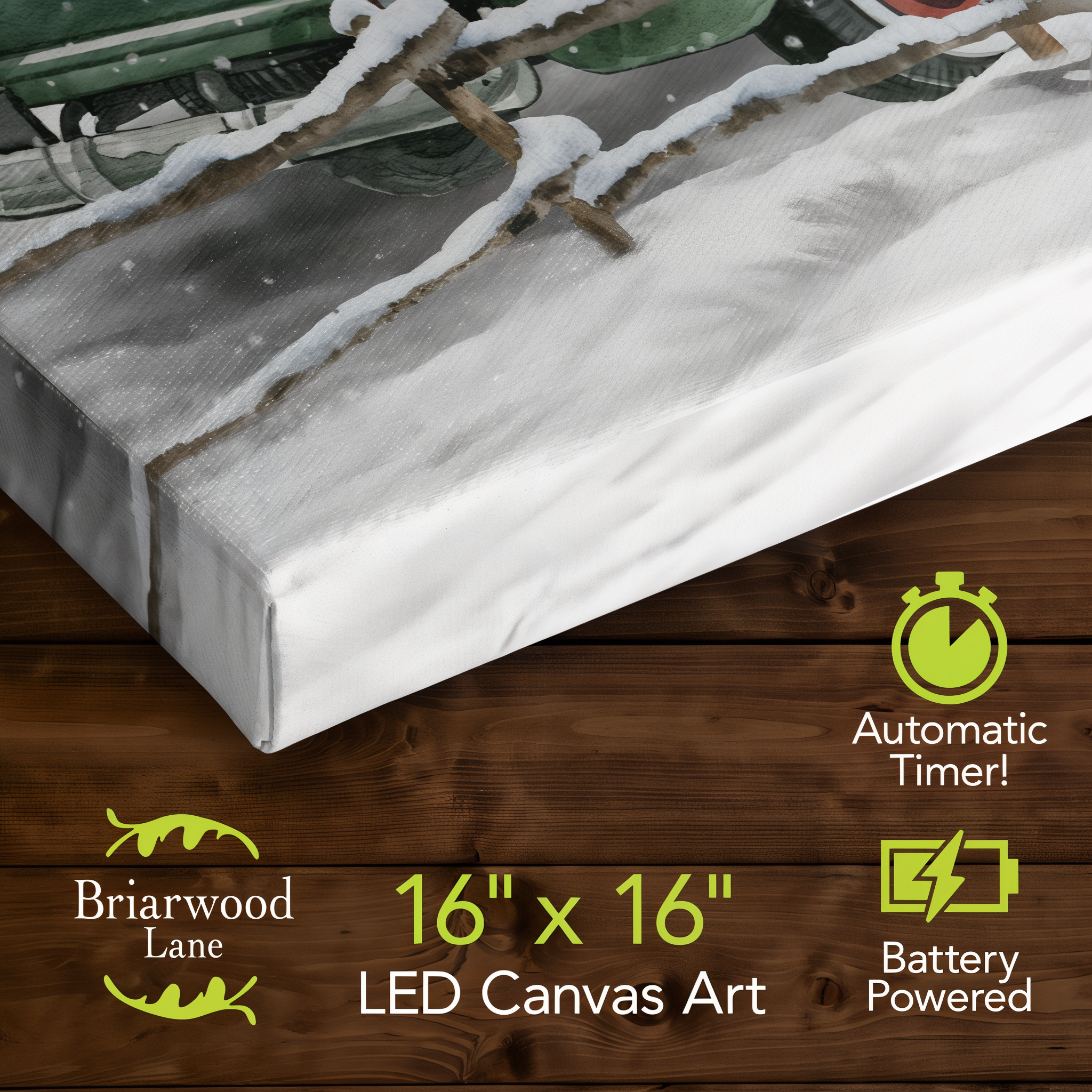 Briarwood Lane Christmas on the Farm Medium LED Canvas Art -- detail view