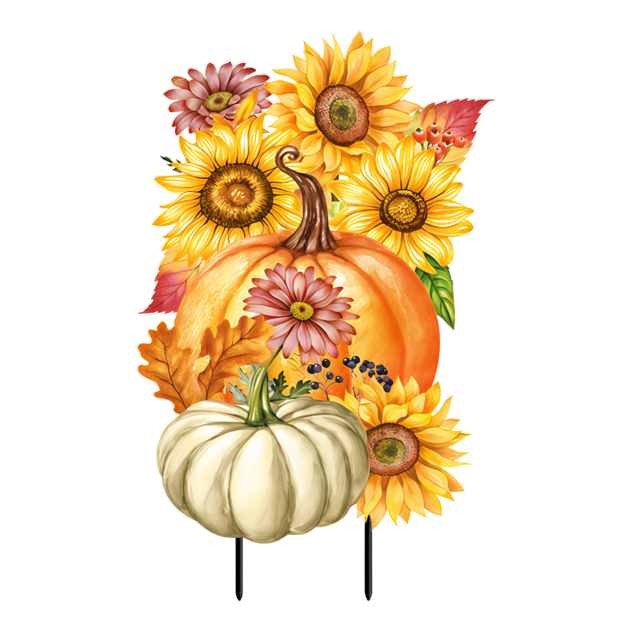 Briarwood Lane Fall Beauty Metal Art -- 30" (including 8" stakes) x 13"