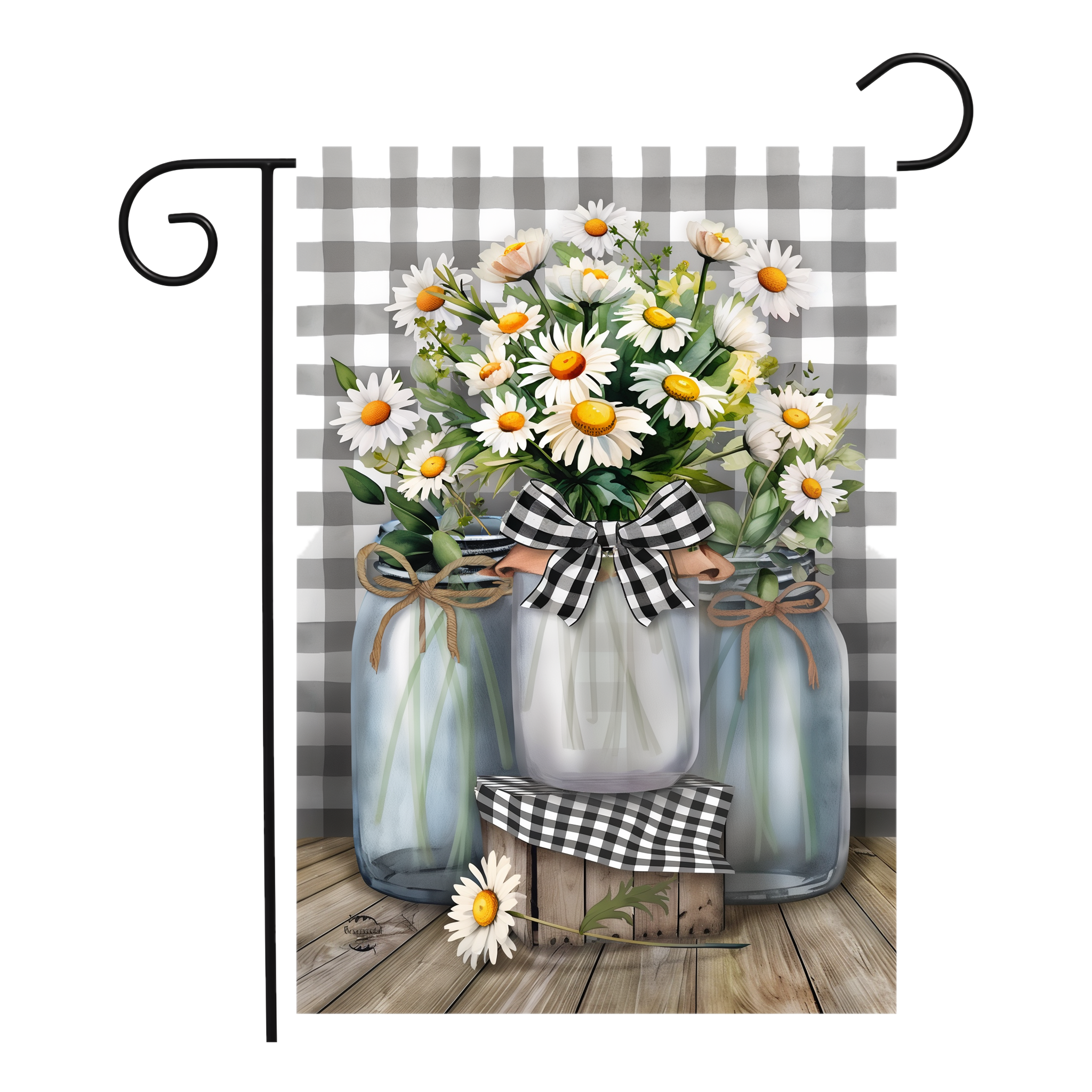 Briarwood Lane Farmhouse Jars Garden Flag -- 18" x 12