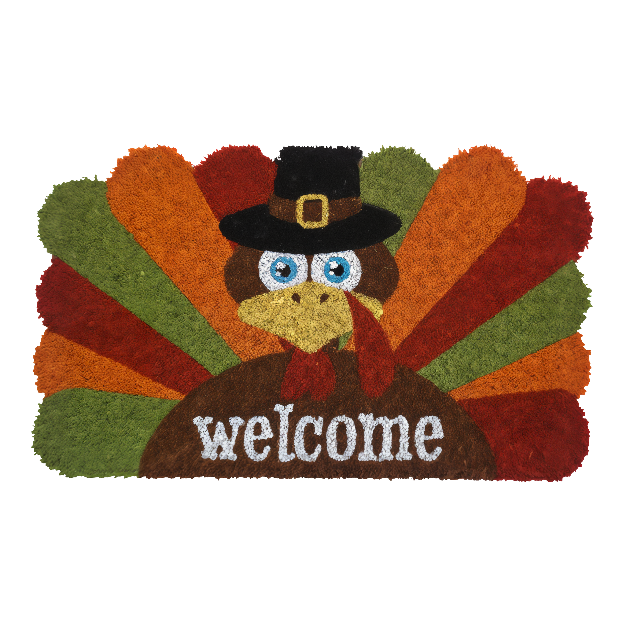 Briarwood Lane Give Thanks Turkey Holiday Natural Fiber Coir Doormat -- approximately 18" x 30"