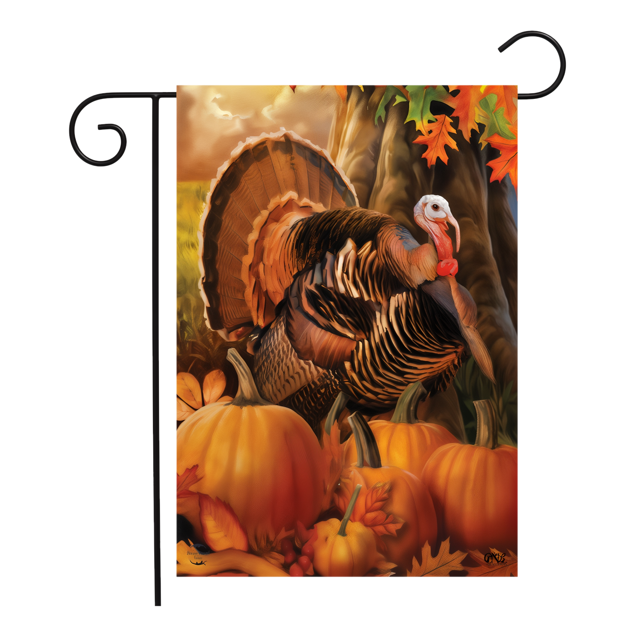 Briarwood Lane Harvest Turkey Fall Garden Flag -- 12