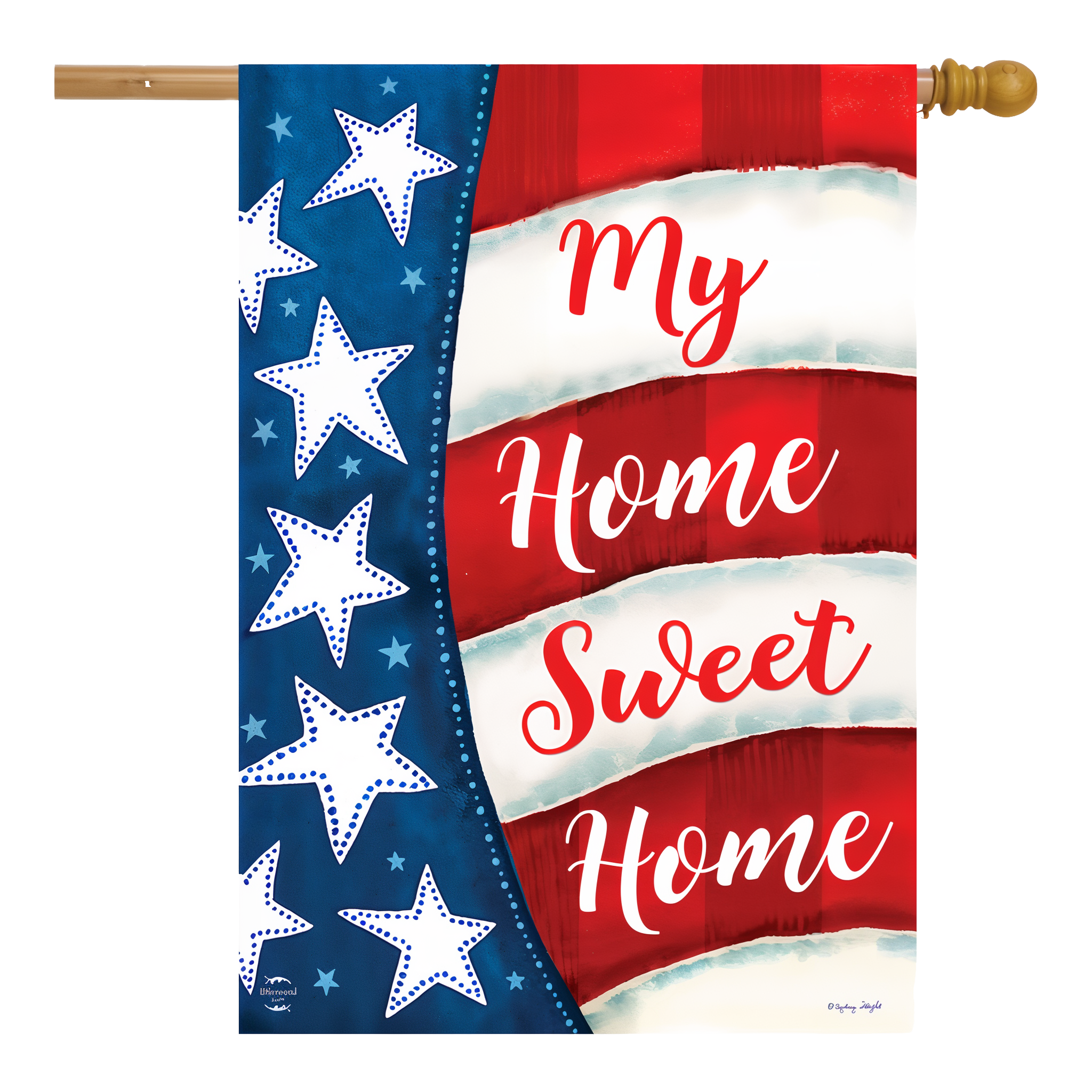 Briarwood Lane My Home Sweet Home Double-Sided House Flag -- alternate view