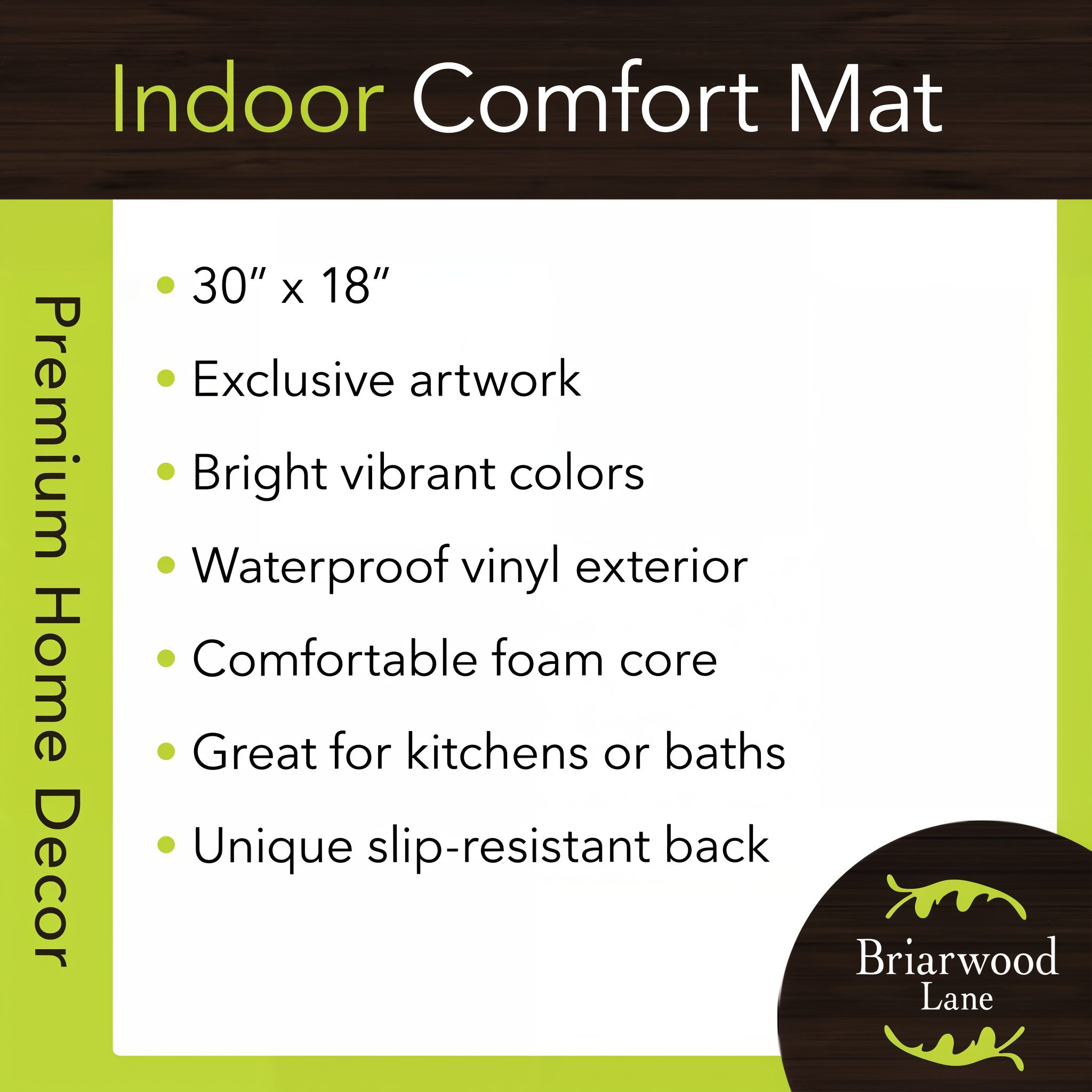 Briarwood Lane Snowtime Snowman Comfort Mat -- detail view