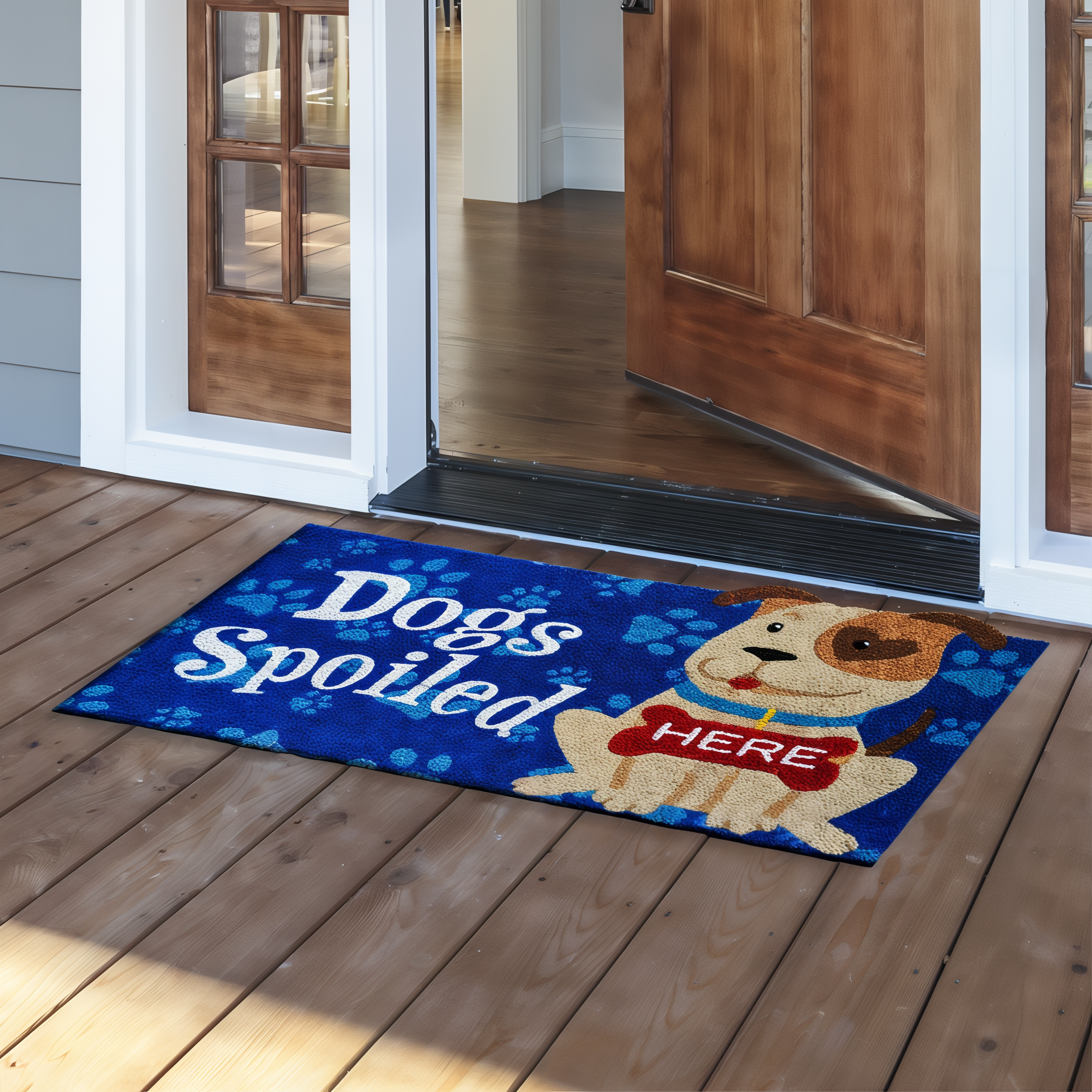Briarwood Lane Spoiled Pup Coir Doormat -- detail view