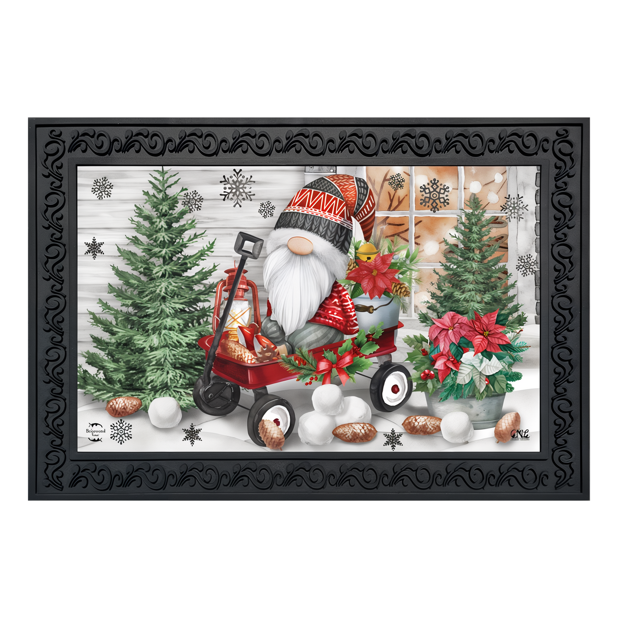 Briarwood Lane Wagon Gnome Doormat -- product view