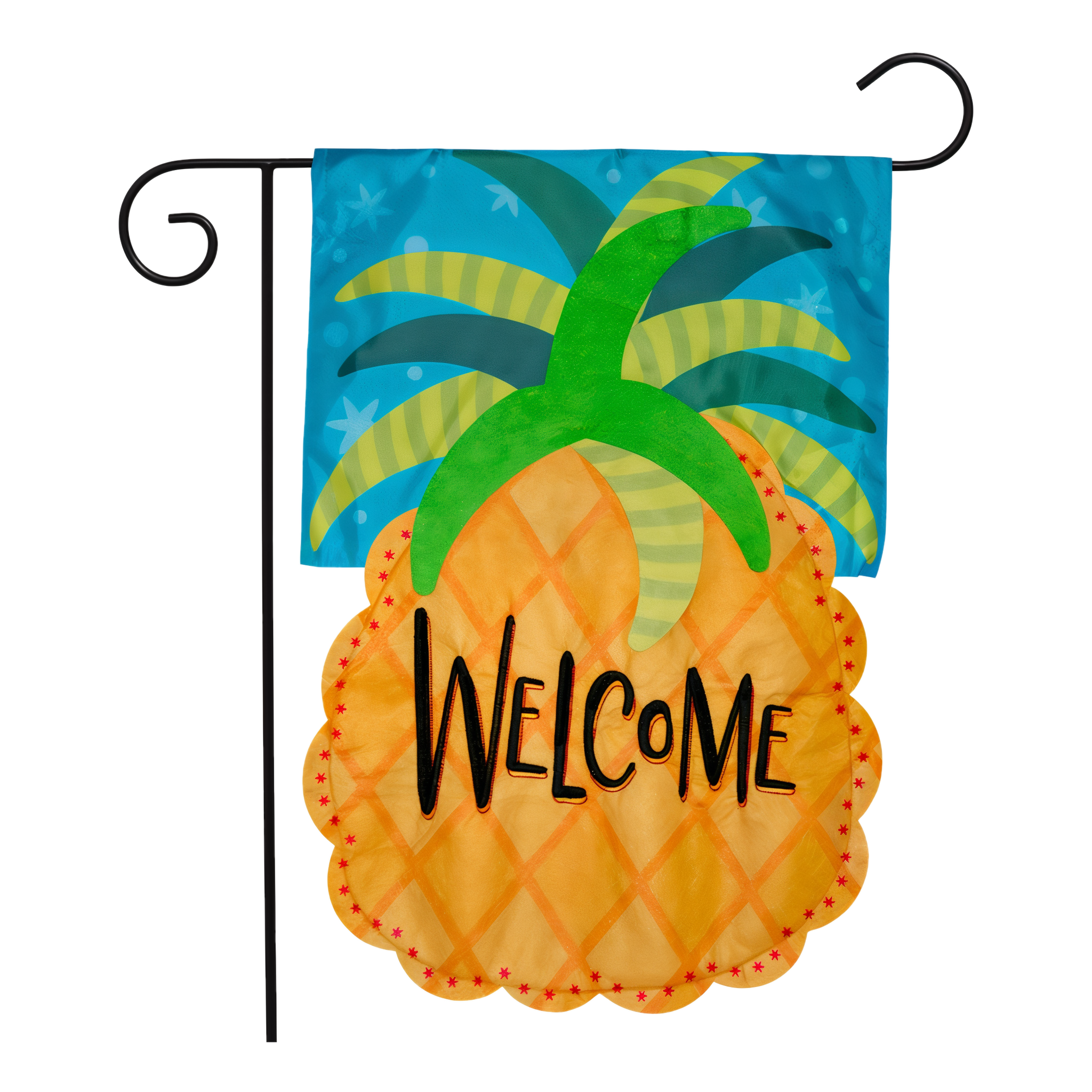 Briarwood Lane Welcome Pineapple Applique Garden Flag -- 12