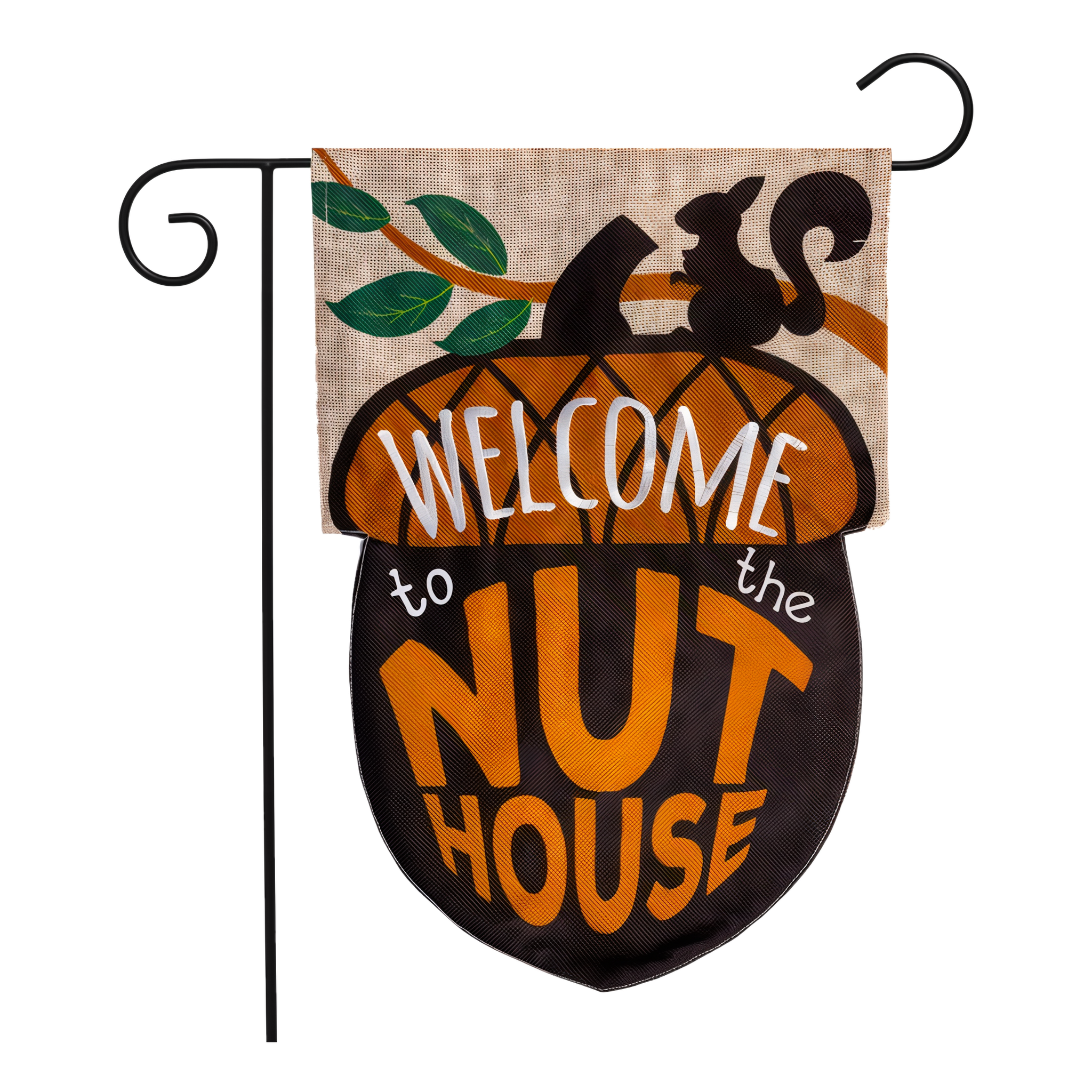 Briarwood Lane Welcome To The Nuthouse Burlap Garden Flag -- 12