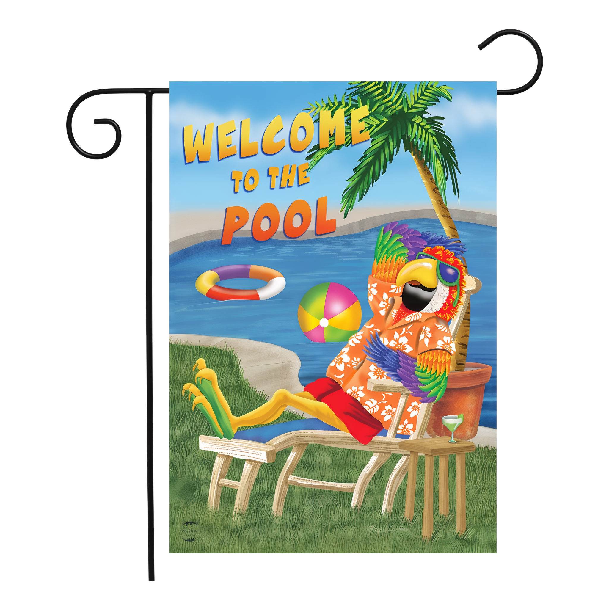 Briarwood Lane Welcome To The Pool Summer Garden Flag -- 12