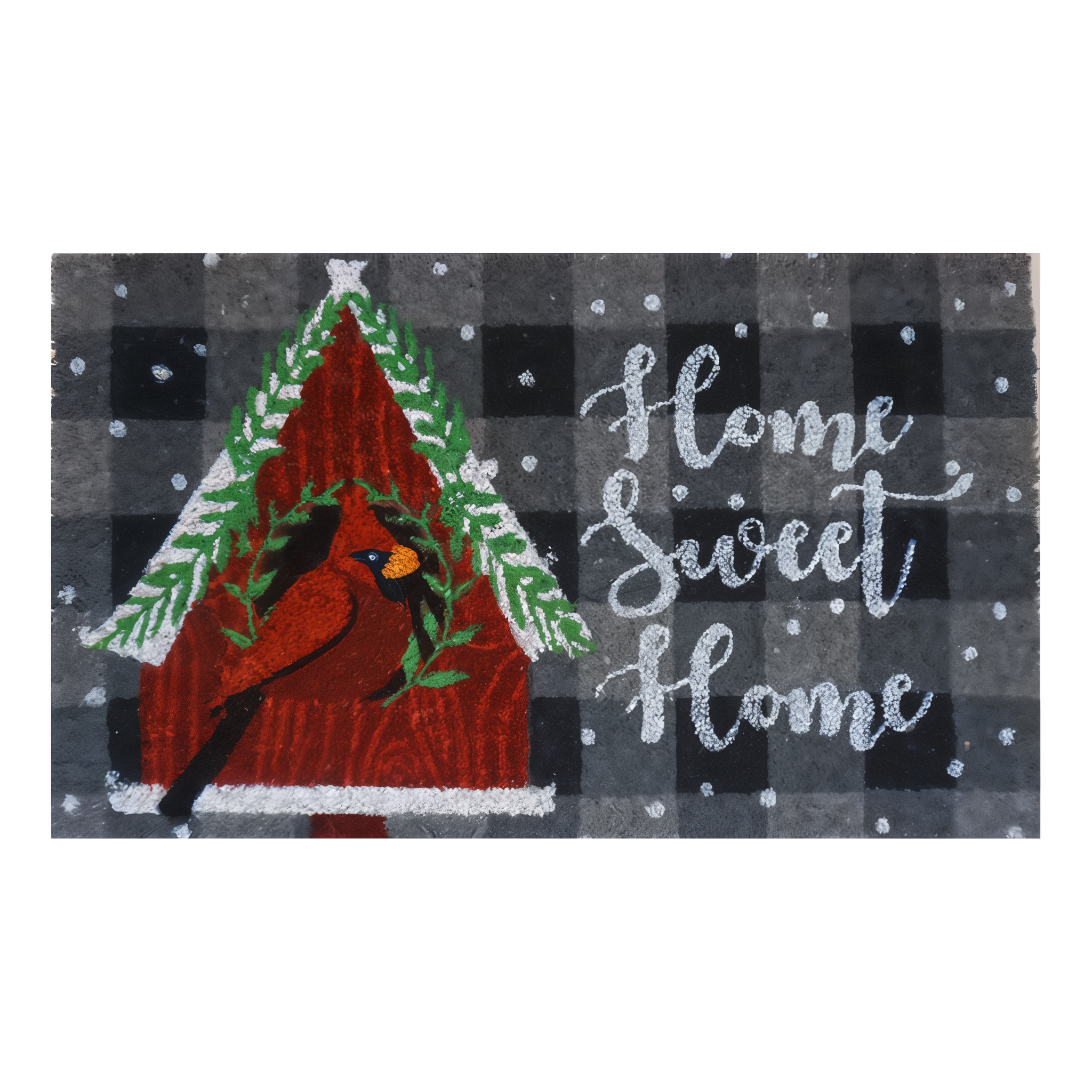 Briarwood Lane Winter Birdhouse Natural Fiber Coir Doormat -- product view