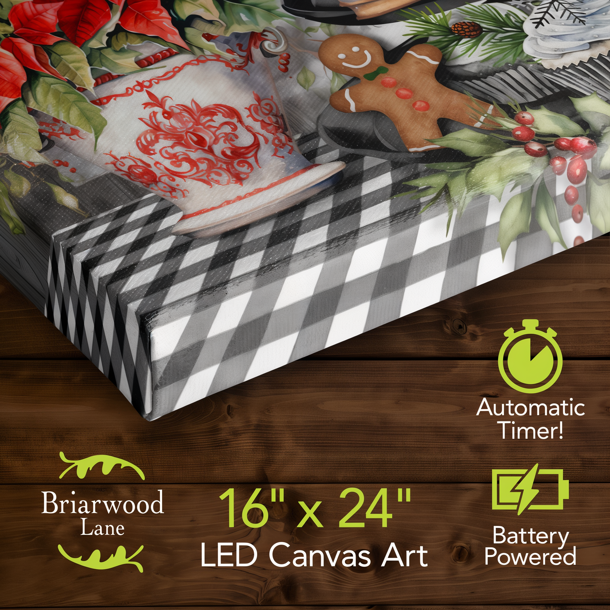 Briarwood Lane Winter Memories Large LED Canvas Art -- detail view