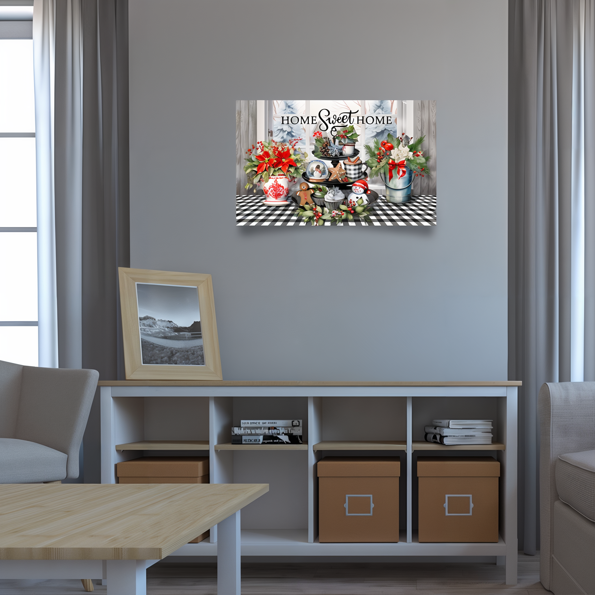Briarwood Lane Winter Memories Large LED Canvas Art -- detail view