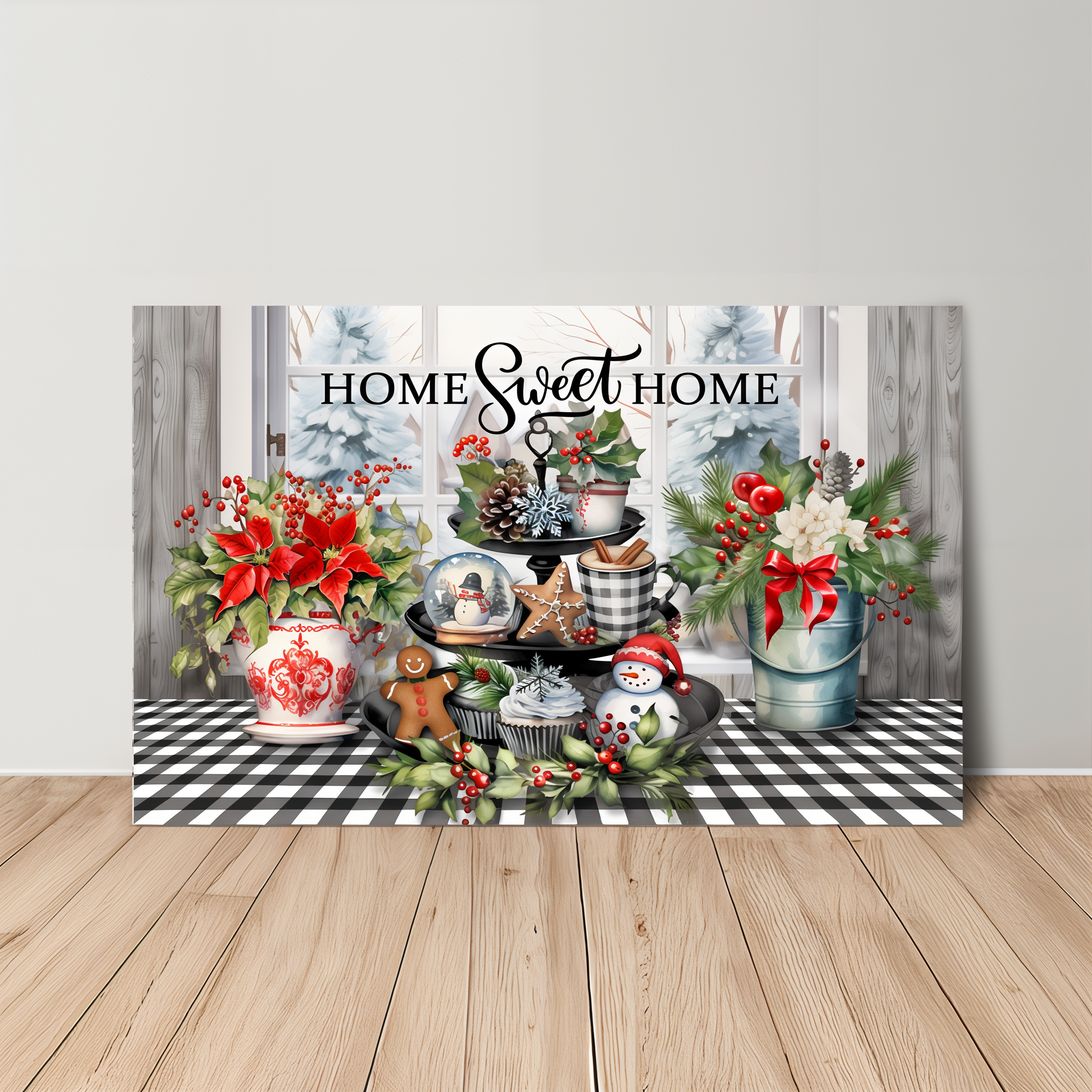 Briarwood Lane Winter Memories Large LED Canvas Art -- detail view
