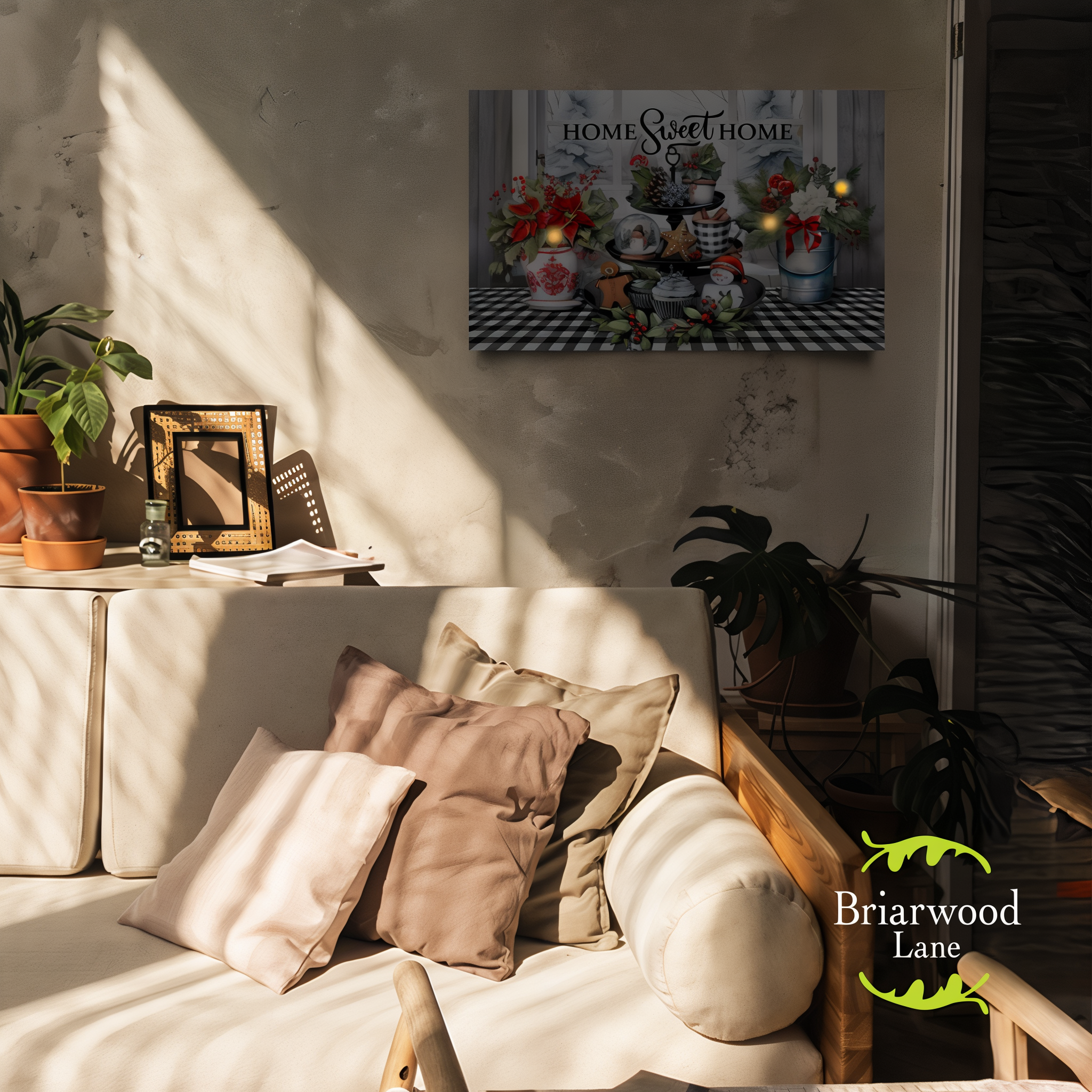 Briarwood Lane Winter Memories Large LED Canvas Art -- detail view