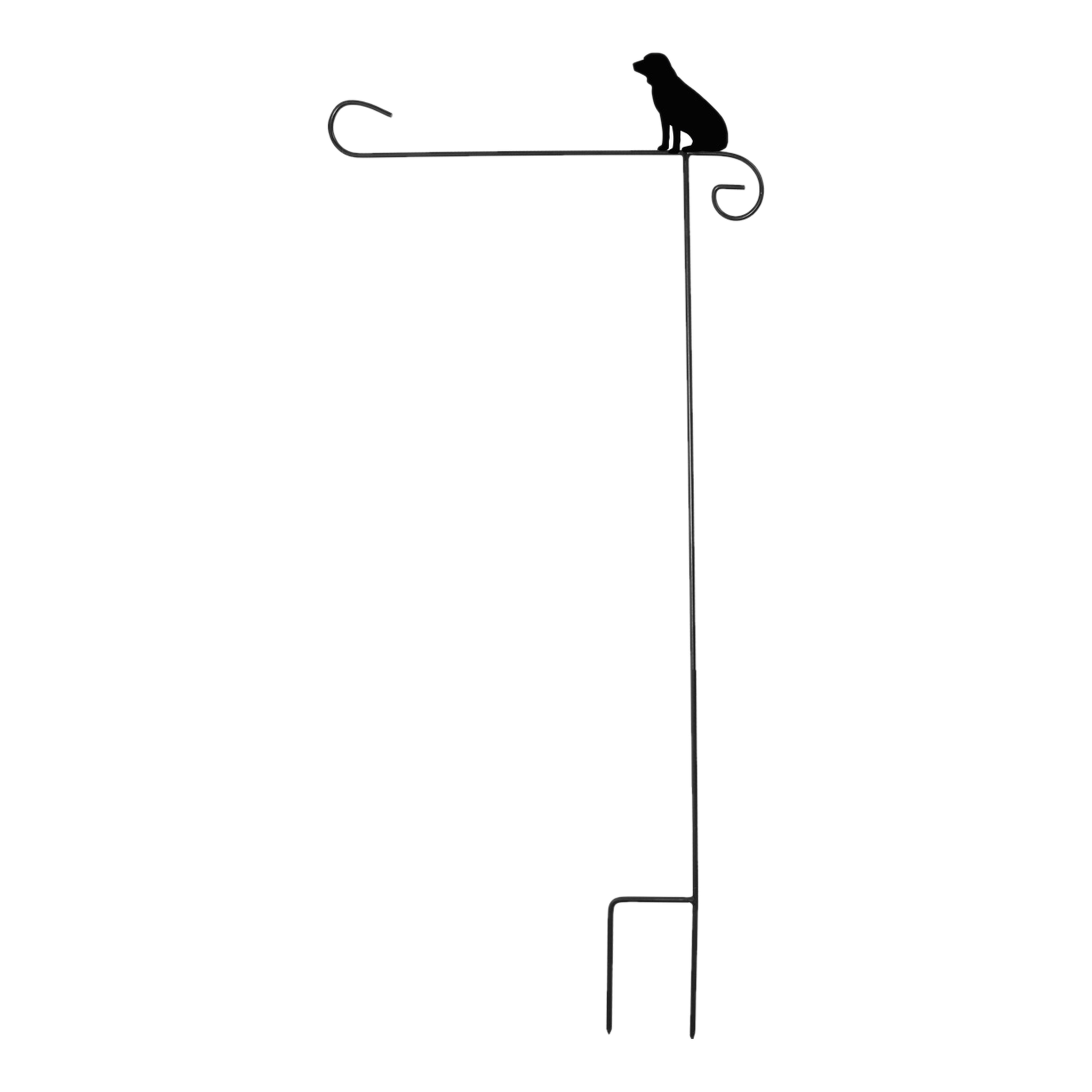Briarwood Lane Wrought Iron Dog Garden Flag Stand Holder