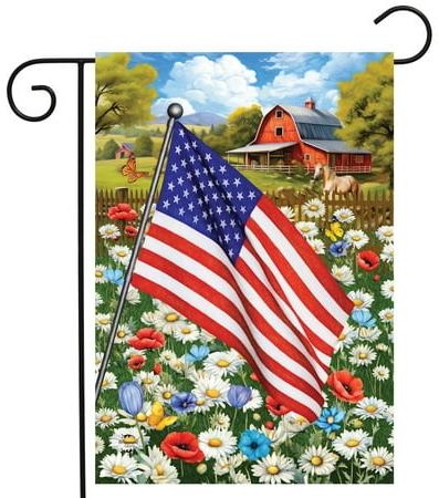 Briarwood Lane American Flower Field Garden Flag