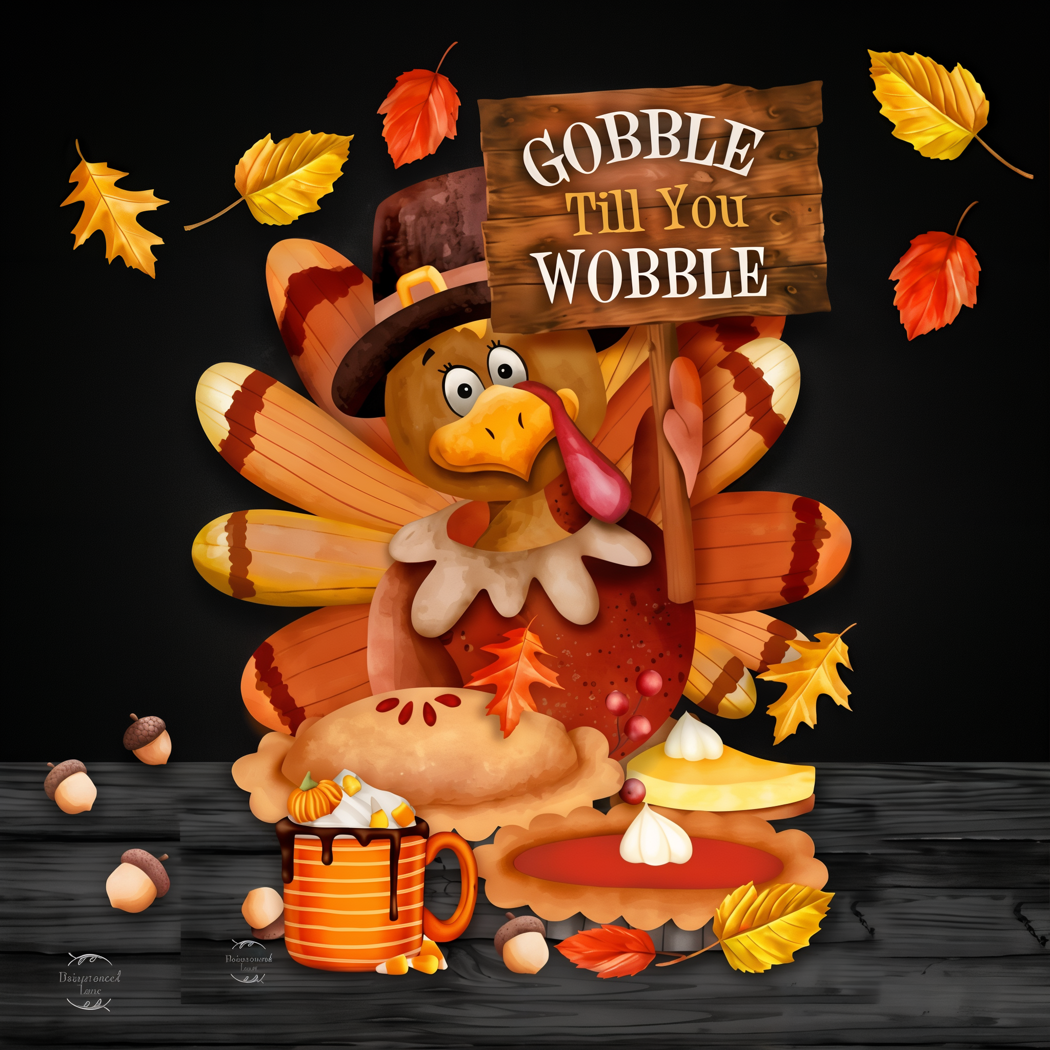 Briarwood Lane Gobble Turkey Garden Flag