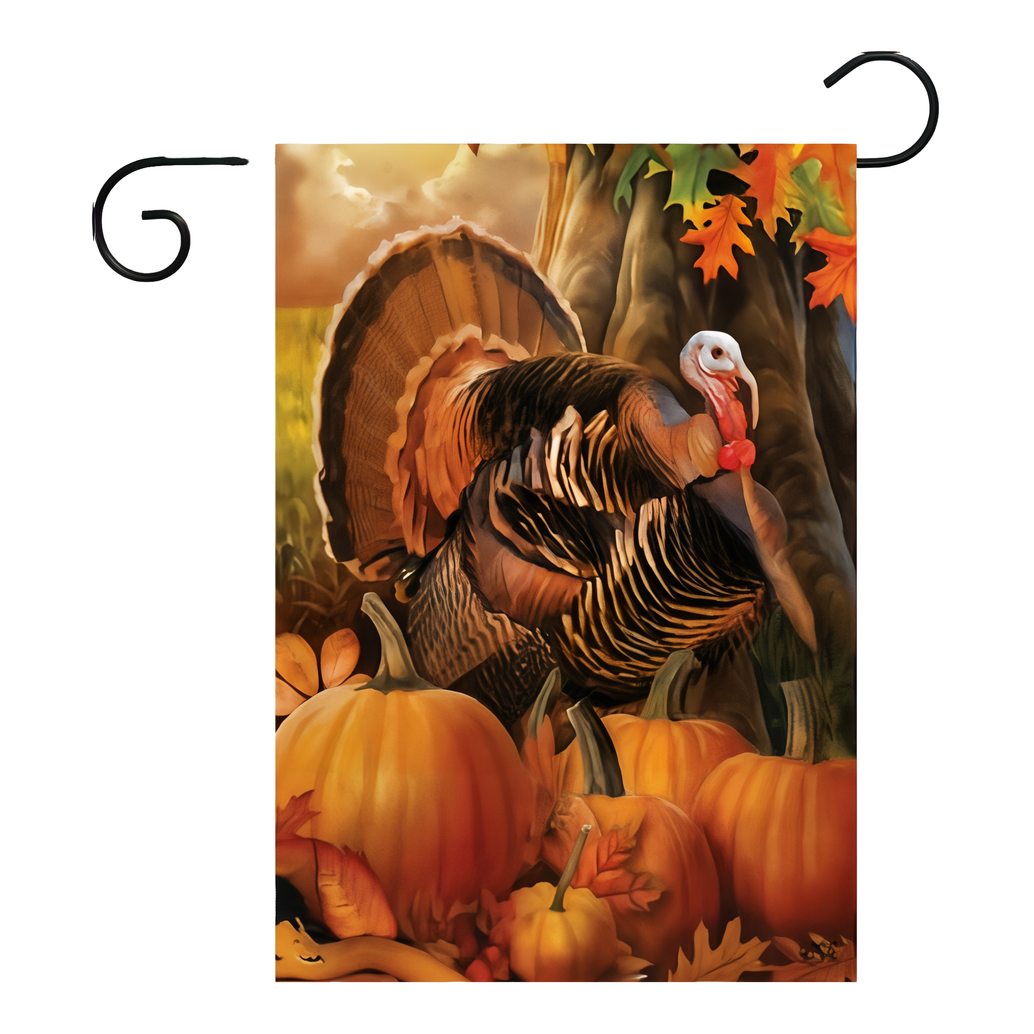 Briarwood Lane Harvest Turkey Fall Garden Flag