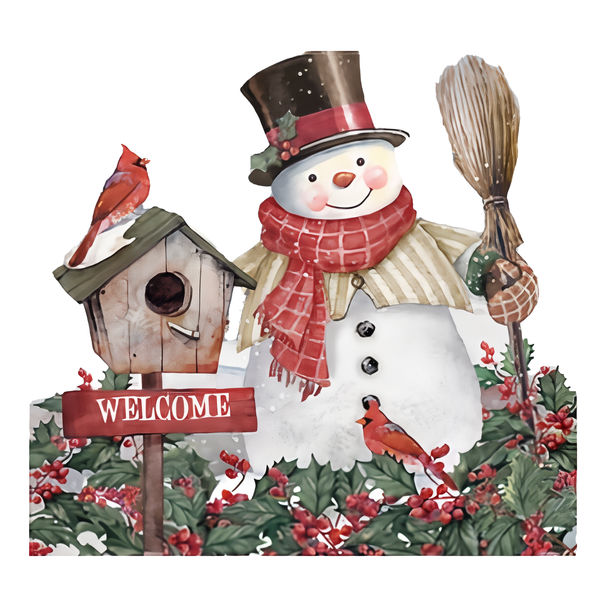 Briarwood Lane Jolly Snowman Welcome LED Canvas Art