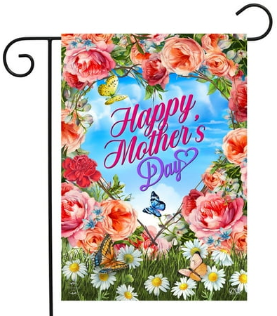 Briarwood Lane Mother’s Day Floral Heart Spring Garden Flag