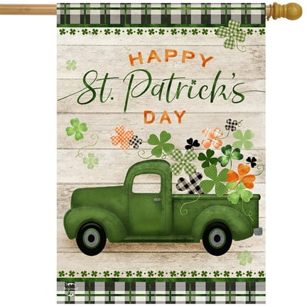 Briarwood Lane St. Pat's Pickup Holiday House Flag