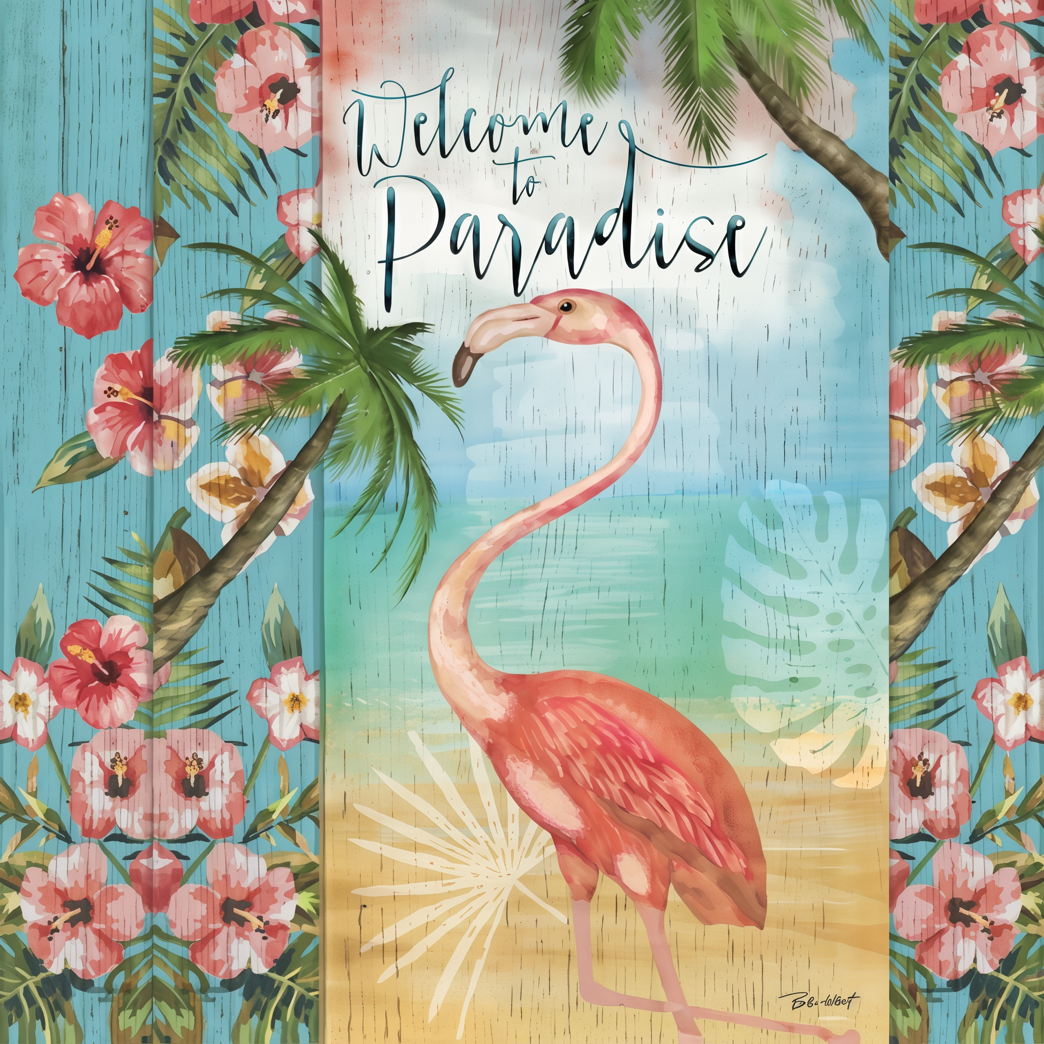 Briarwood Lane Welcome To Paradise Garden Flag