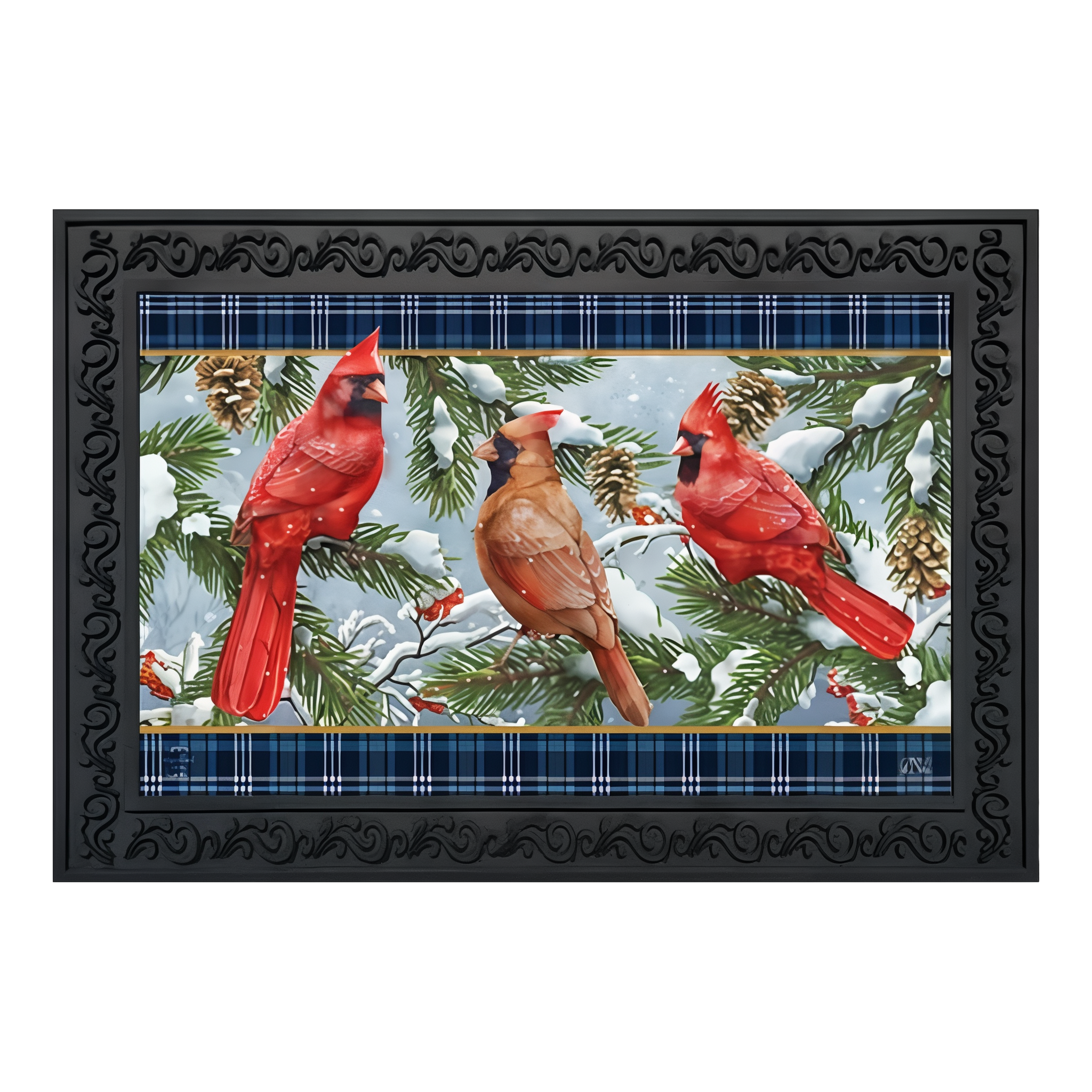 Briarwood Lane Wintertime Cardinals Doormat