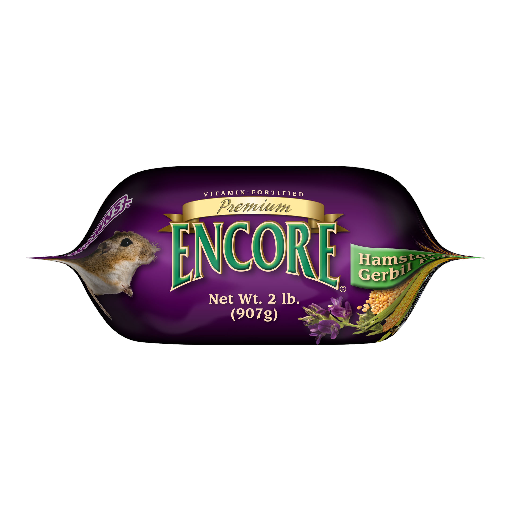 Encore Premium Hamster & Gerbil Food package, lay-flat view
