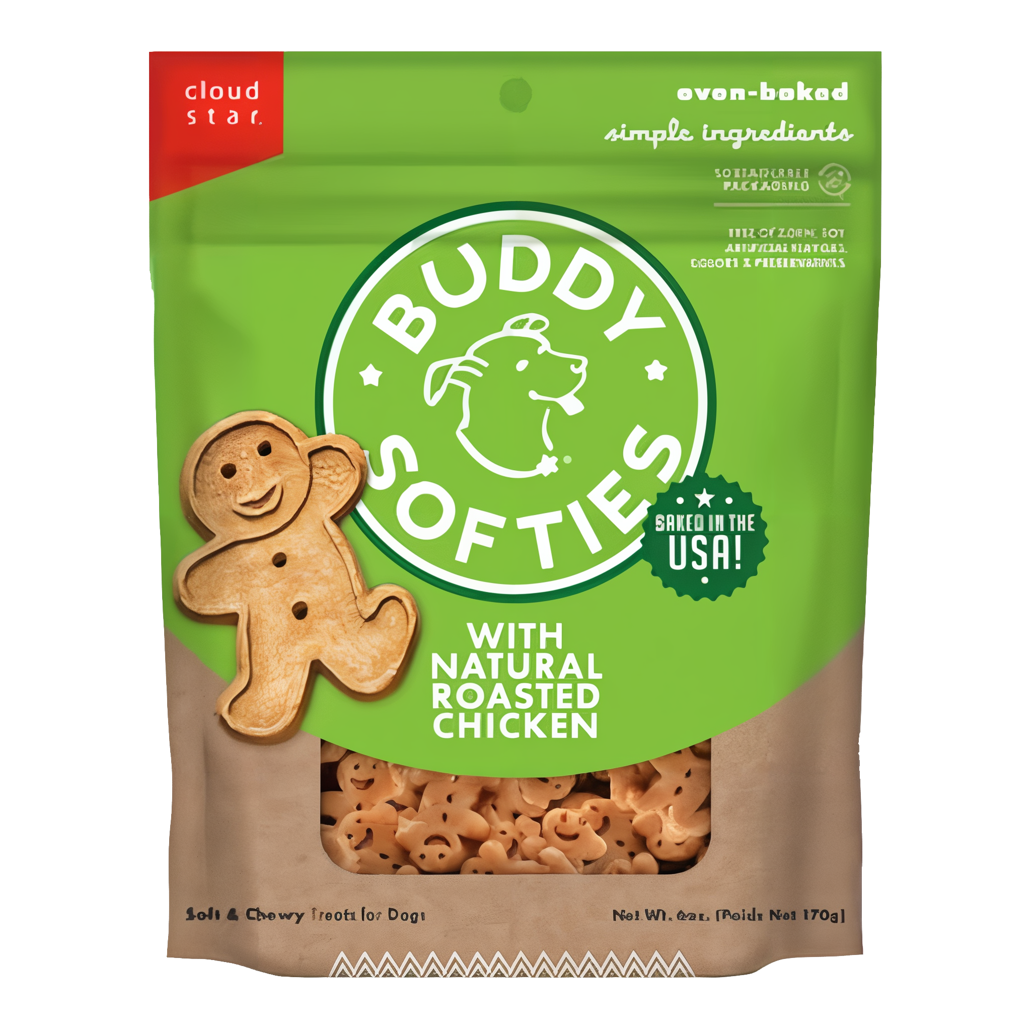 Buddy Biscuits Whole Grain Soft & Chewy Dog Treats with Roasted Chicken
