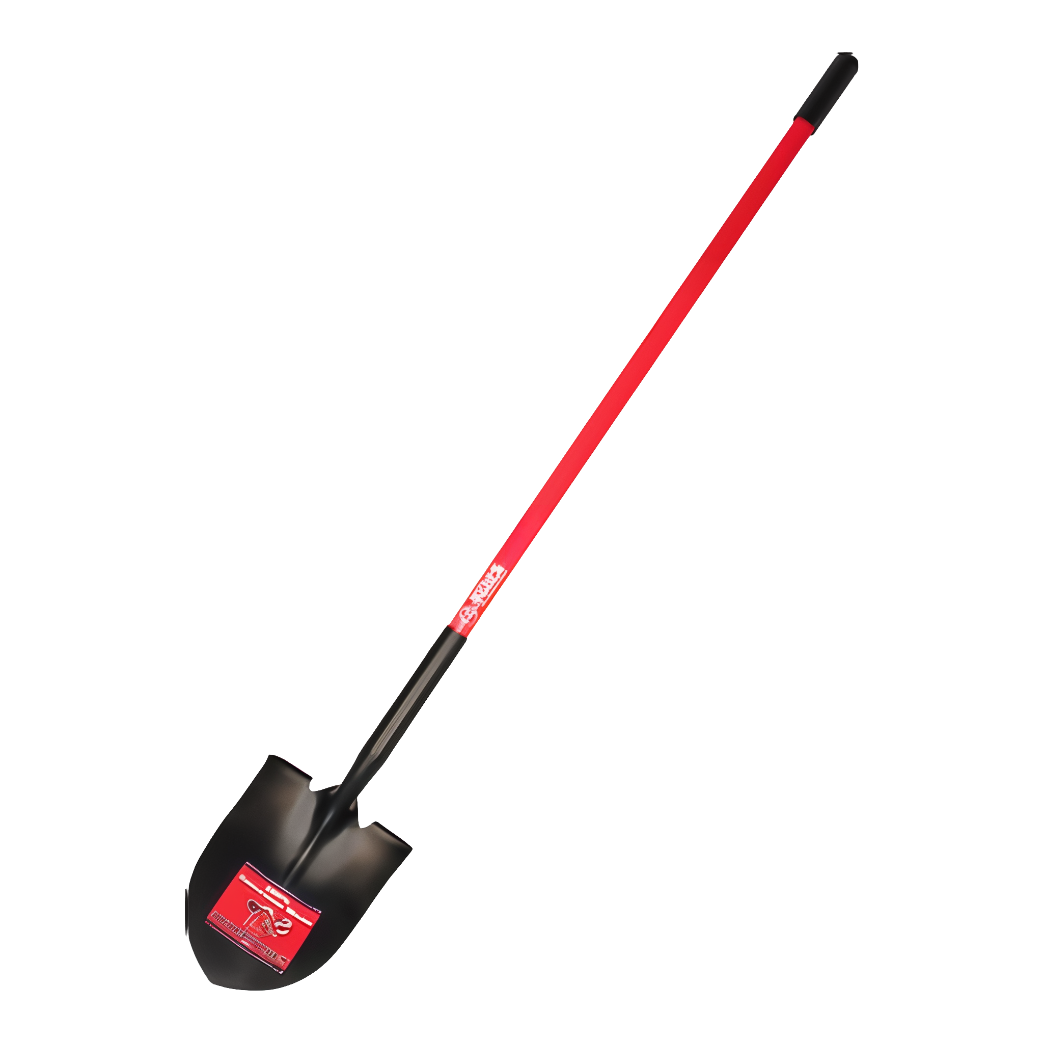Bully Tools Fiberglass Long Handle 14-Gauge Steel Round Point Shovel