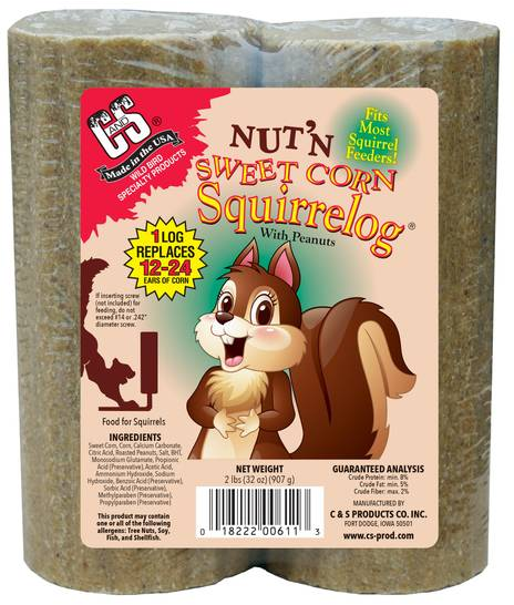 C And S Products Co Inc P-Nut'n Sweet Corn Squirrelog Refill