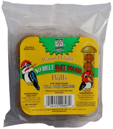 C&S Products No-Melt Peanut Delight Suet Dough Balls