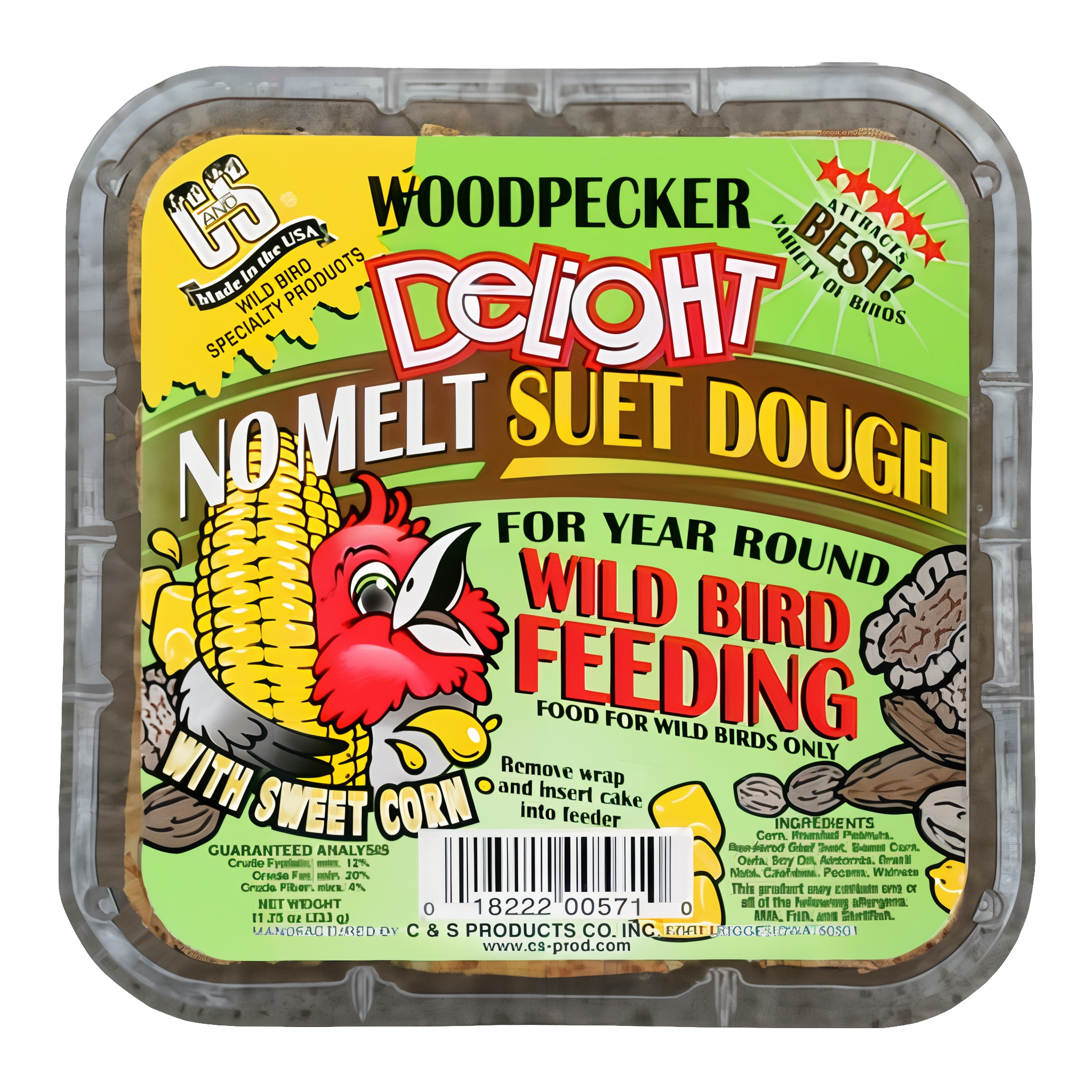 C&S Woodpecker Delight No-Melt Suet Dough