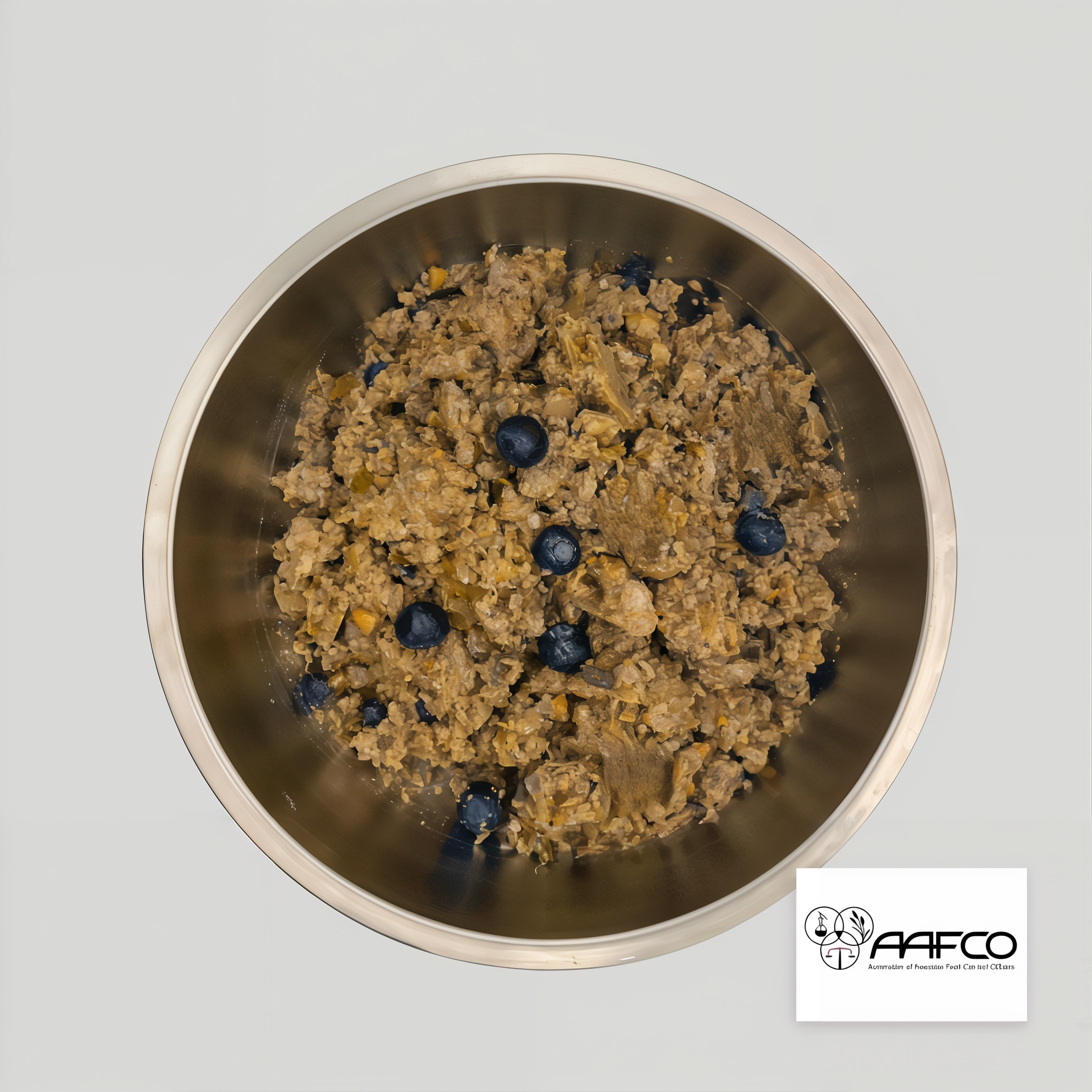 California Dog Kitchen Grain Free Turkey gently cooked dog food served in a stainless steel bowl