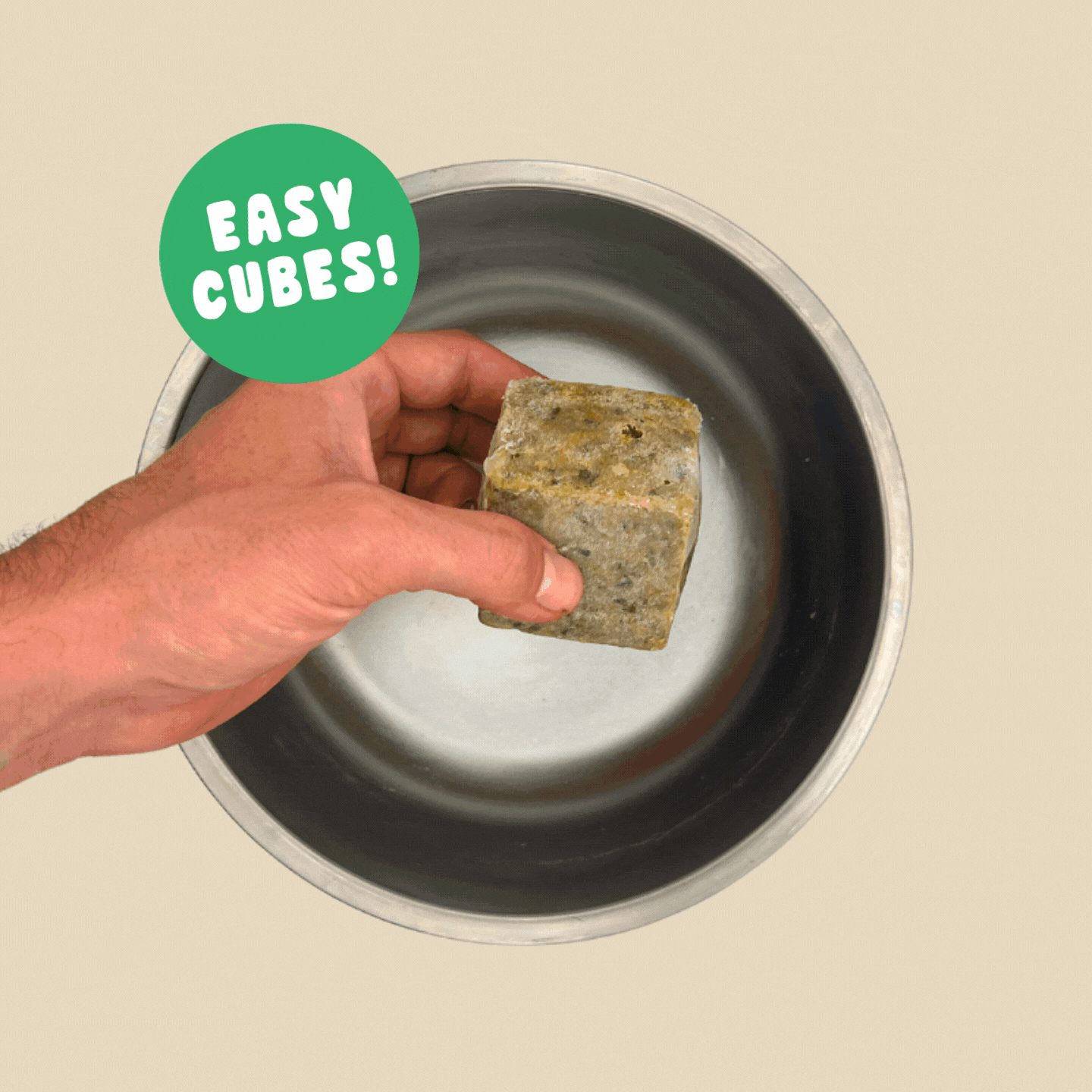 California Dog Kitchen gently cooked dog food easy frozen cubes, defrost in the refrigerator and serve