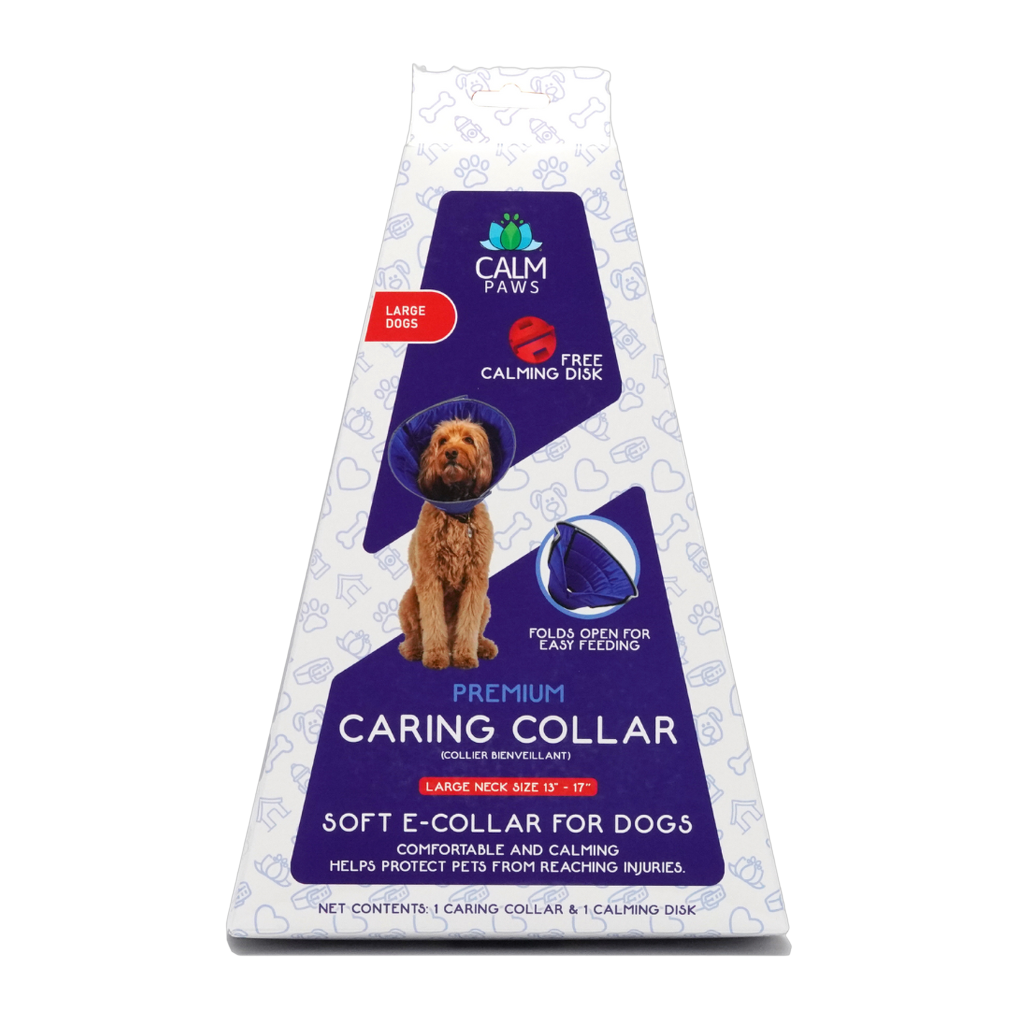 Calm Paws Caring Collar with Calming Disk for Dogs Large