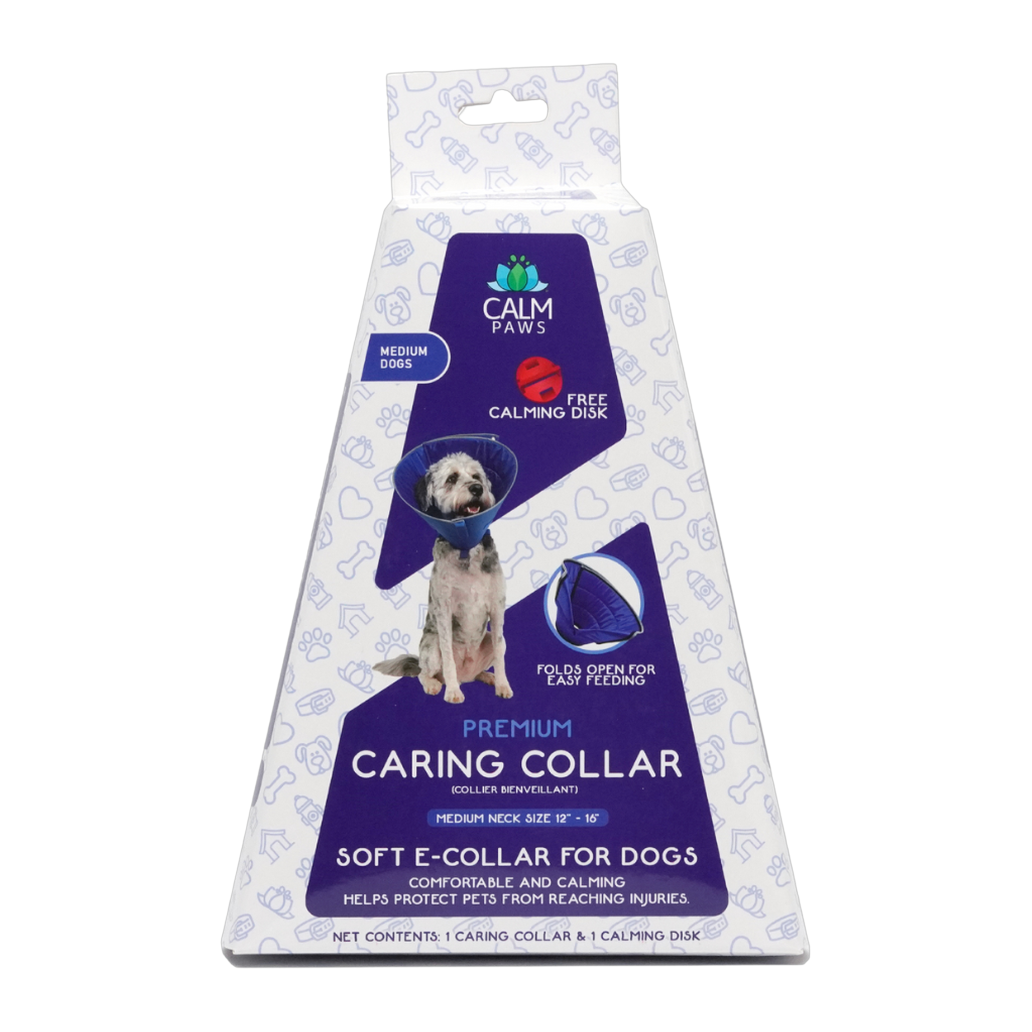 Calm Paws Caring Collar with Calming Disk for Dogs Medium