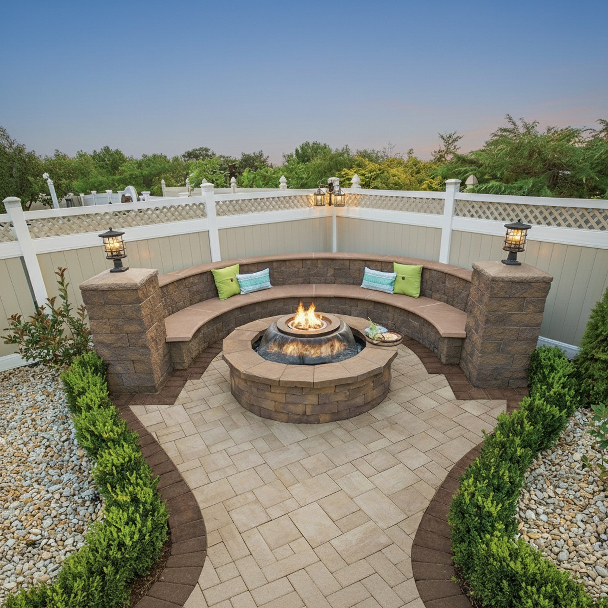 Cambridge Plus Split Face Column Kit (C) - Lifestyle 2 #Sahara Chestnut Lite#Sq Ft