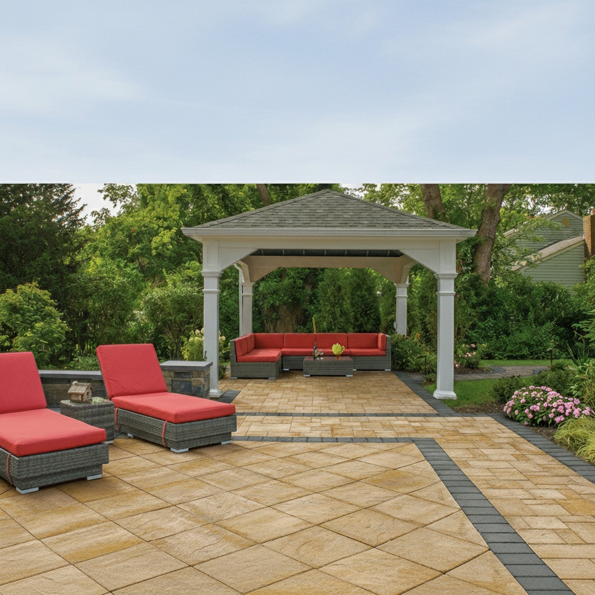 Sherwood Ledgestone 18" x 18" Smooth - Lifestyle 2