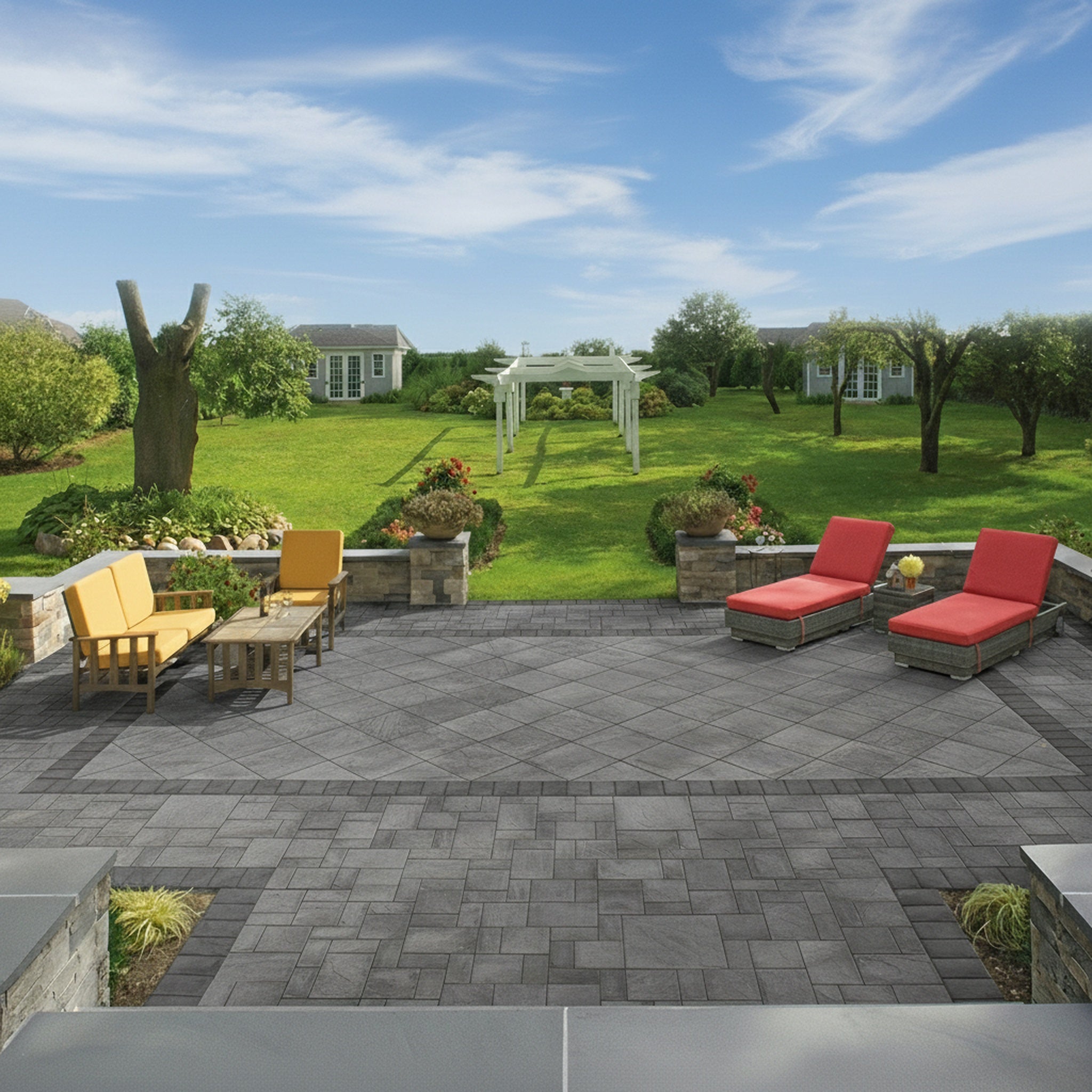Sherwood Ledgestone 18" x 18" Smooth - Lifestyle 1