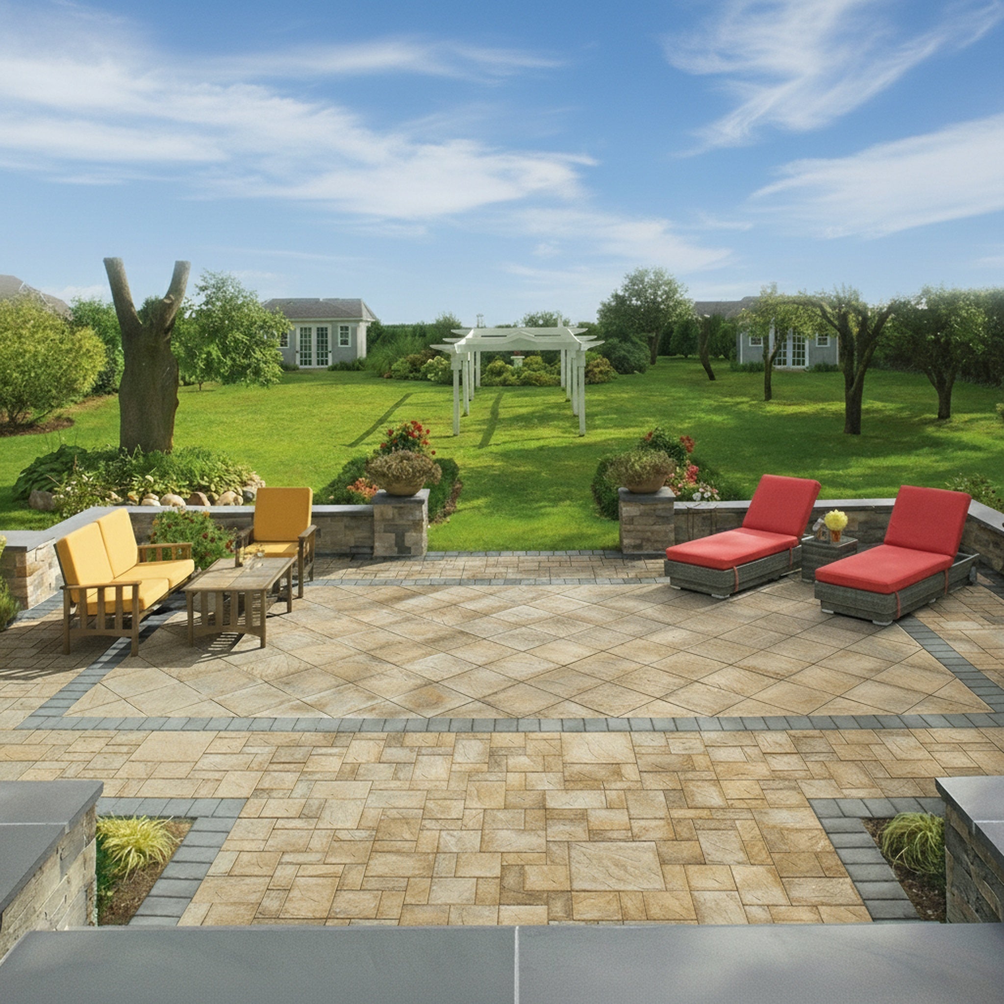 Sherwood Ledgestone 18" x 18" Smooth - Lifestyle 1