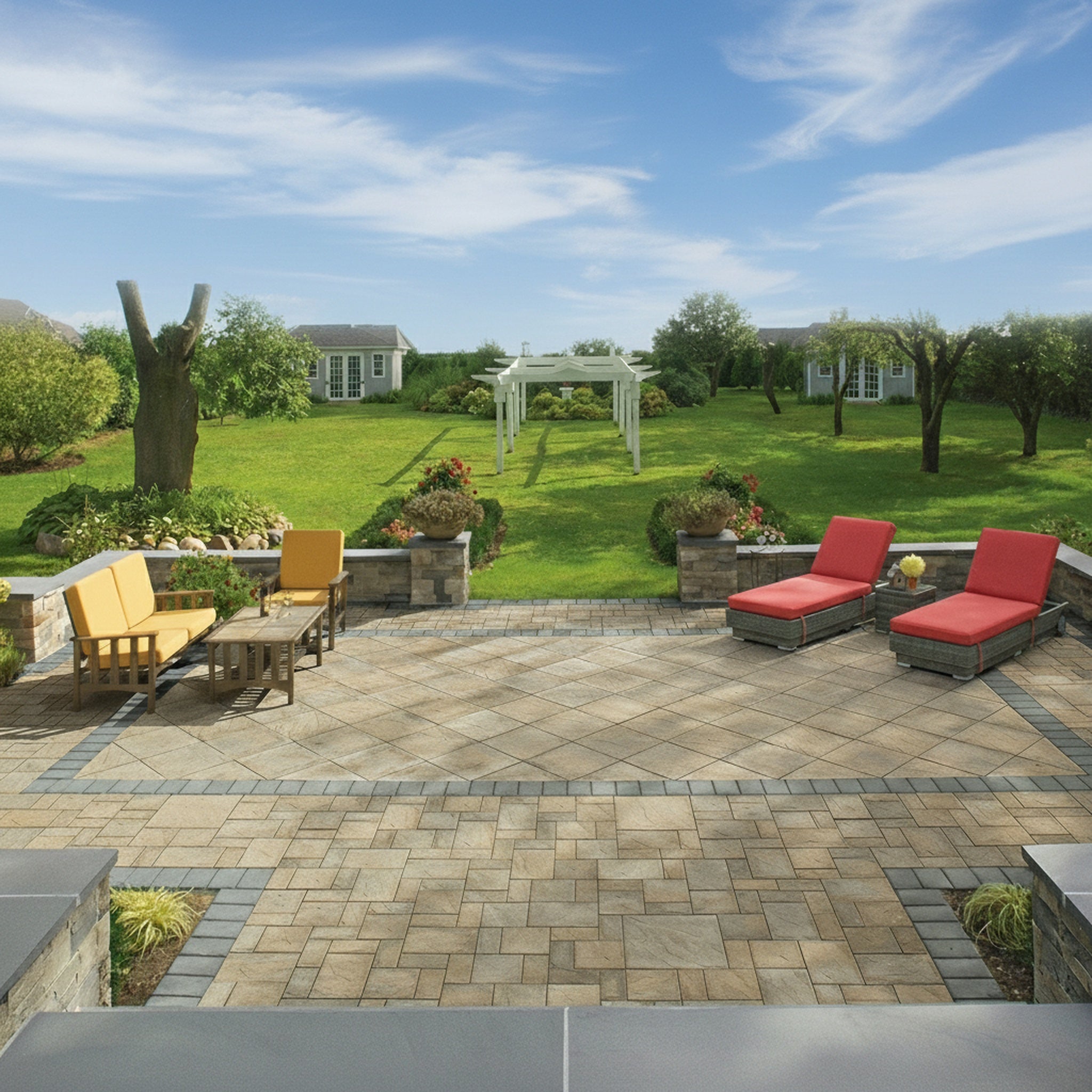 Sherwood Ledgestone 18" x 18" Smooth - Lifestyle 1