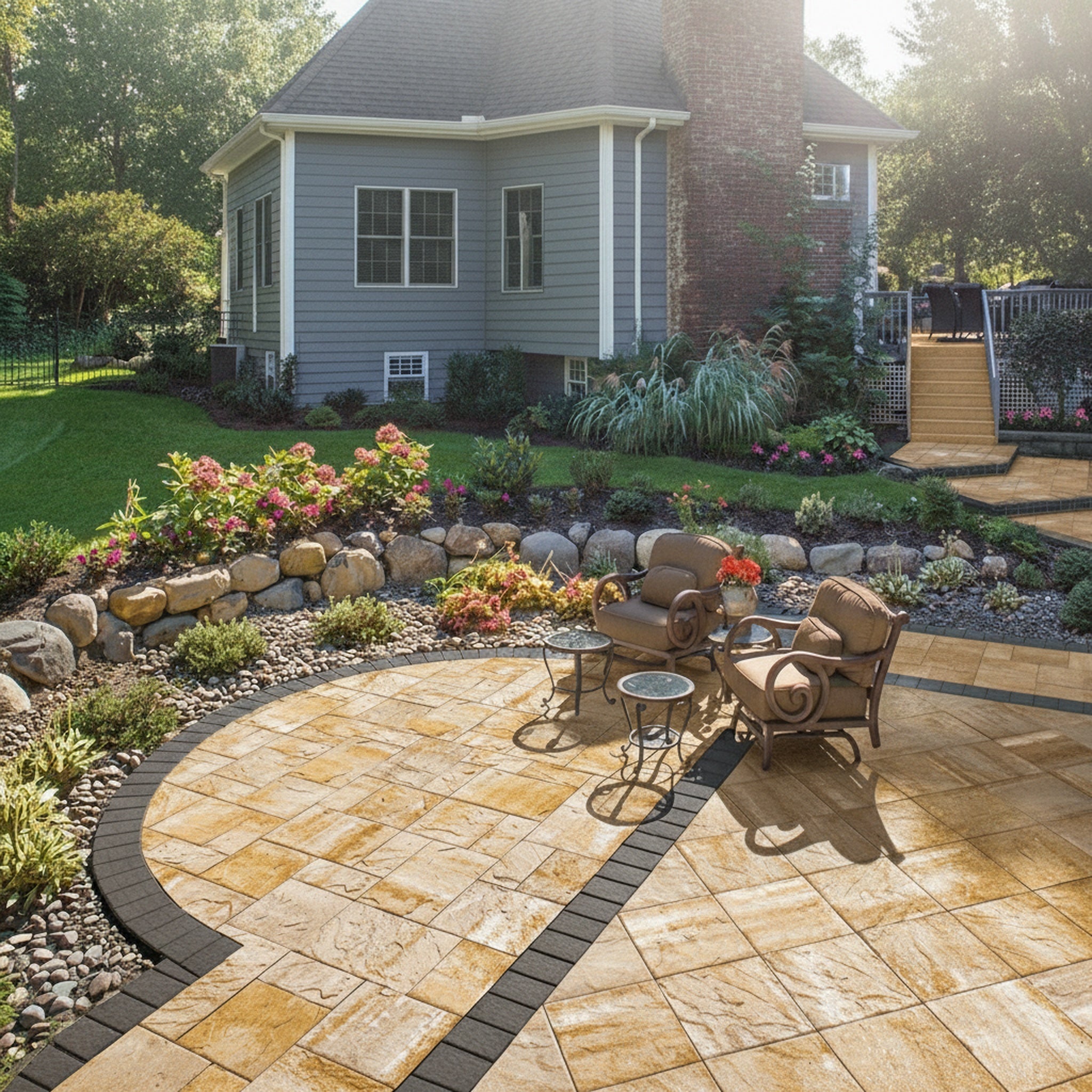 Sherwood Ledgestone 18" x 18" Smooth - Lifestyle 3