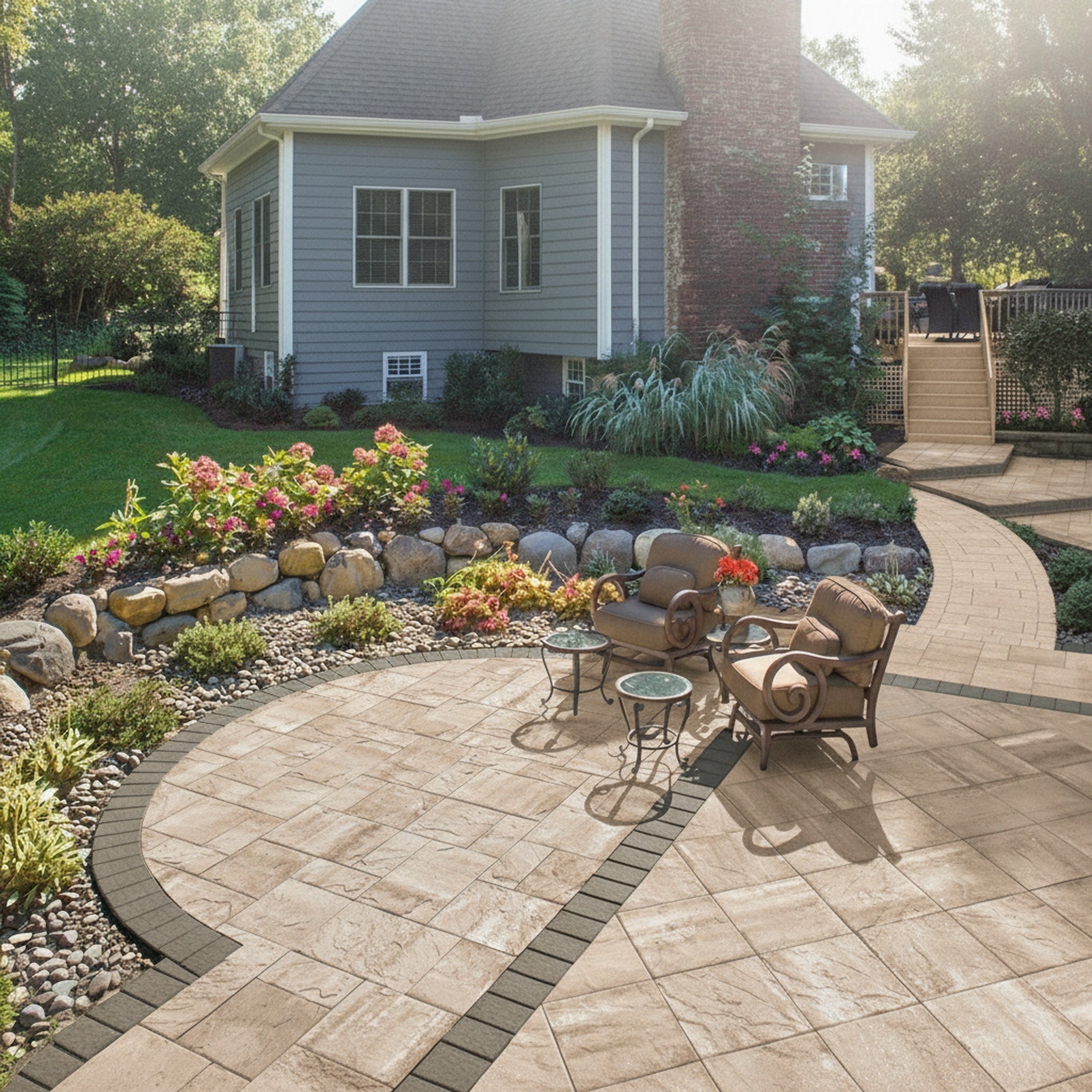 Sherwood Ledgestone 18" x 18" Smooth - Lifestyle 3
