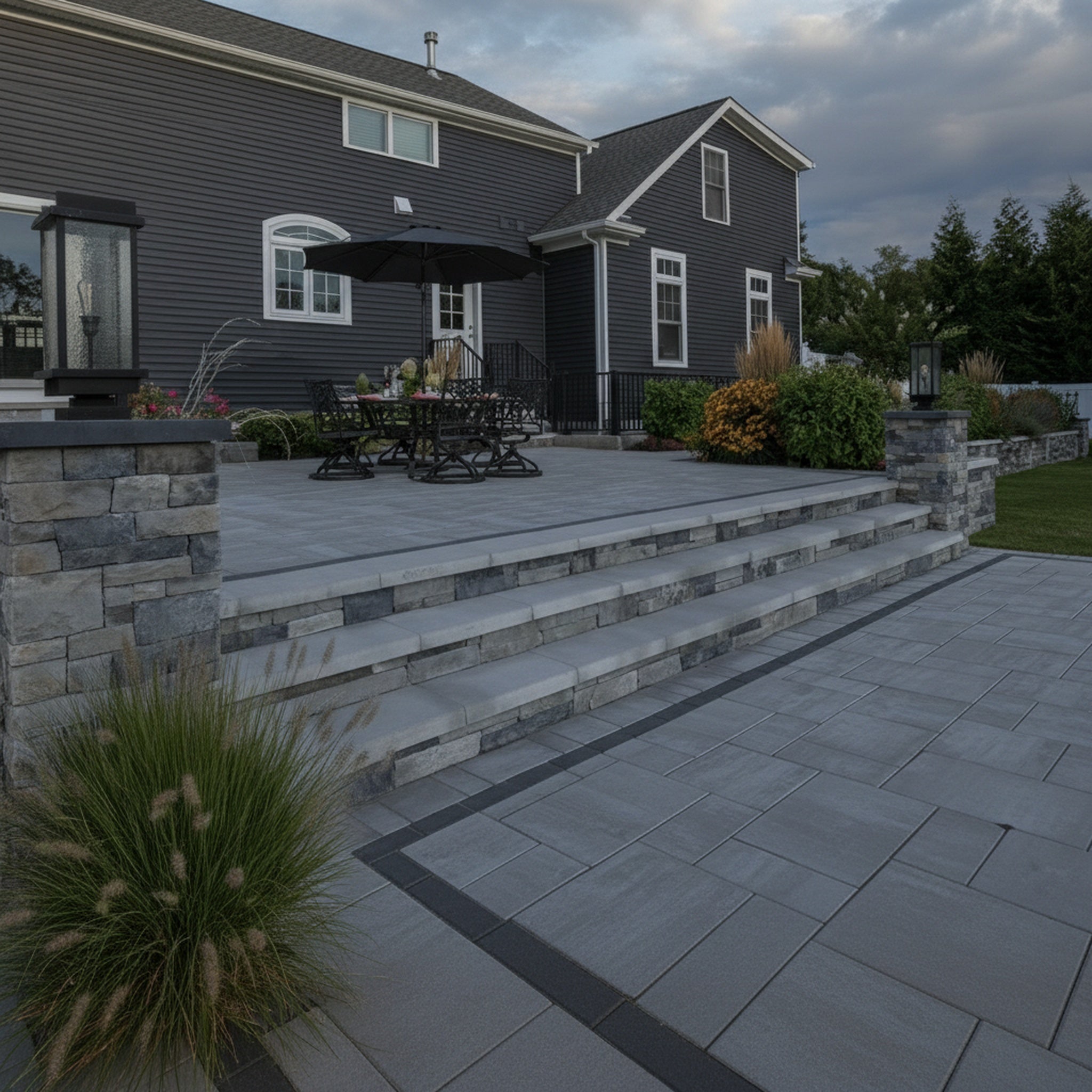 Sherwood Ledgestone 4 1/2" x 9" Smooth - Lifestyle 2 #Onyx Natural#Sq Ft